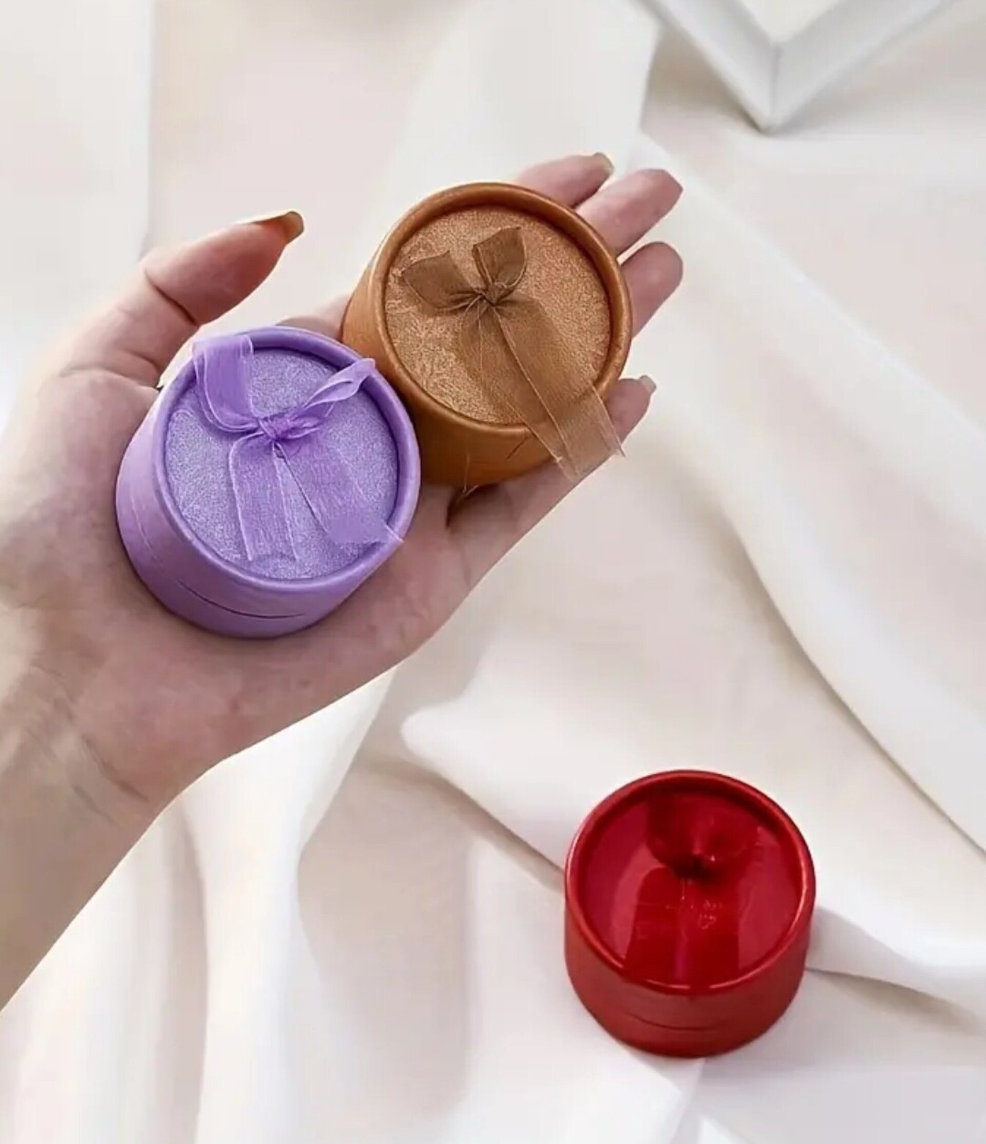 Caja Para Regalos Redonda Mixta 5x5x3 - 4