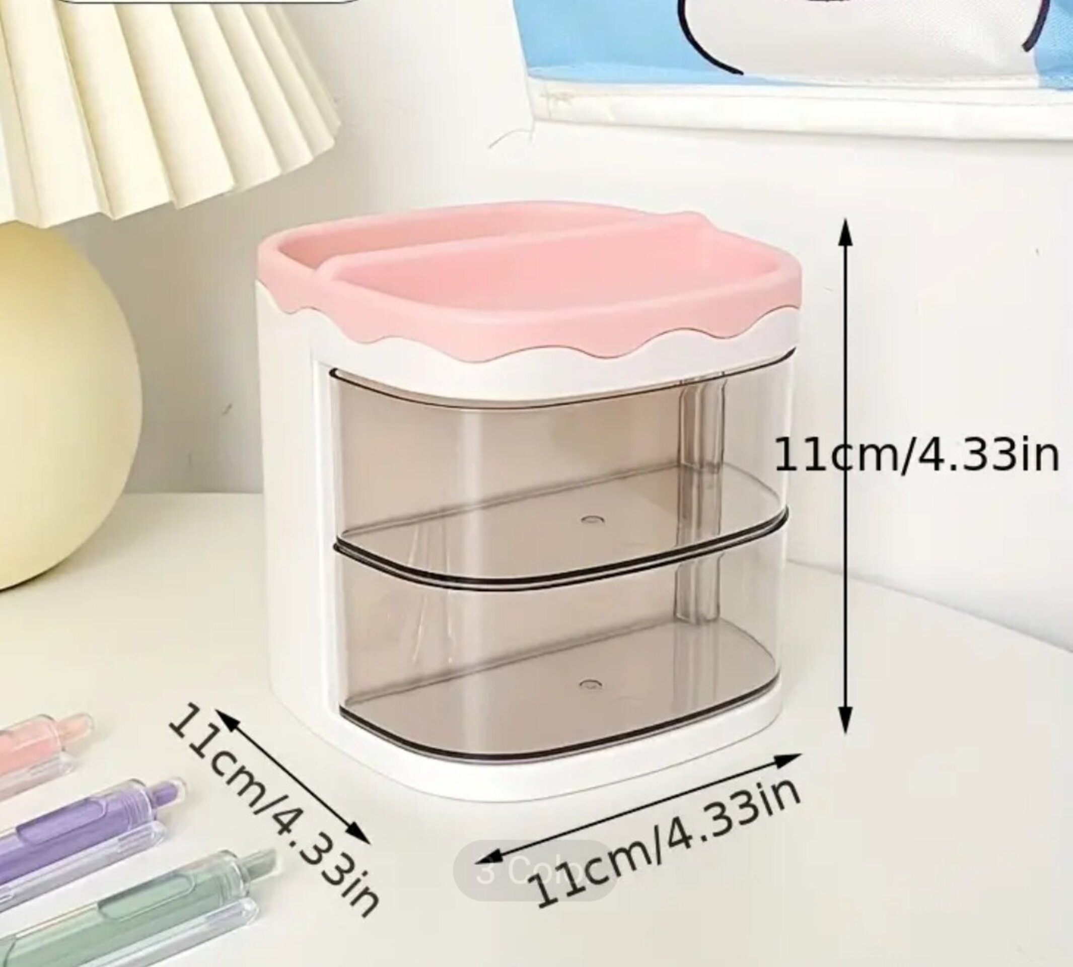 Organizador Deluxe Con Cajones  Rosa - 4