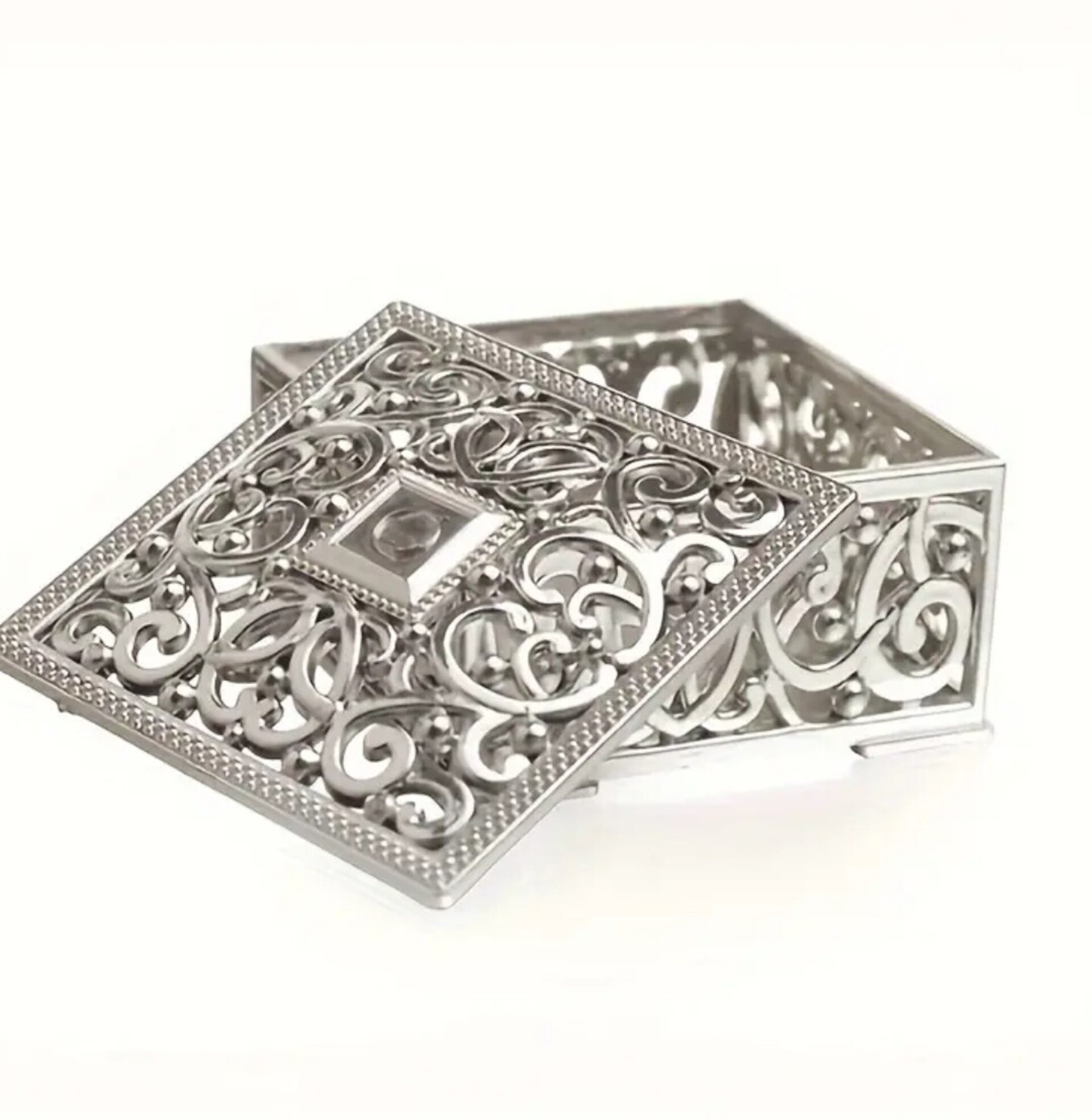 Caja Para Regalos Joyero 60x60x32 Plata - 3