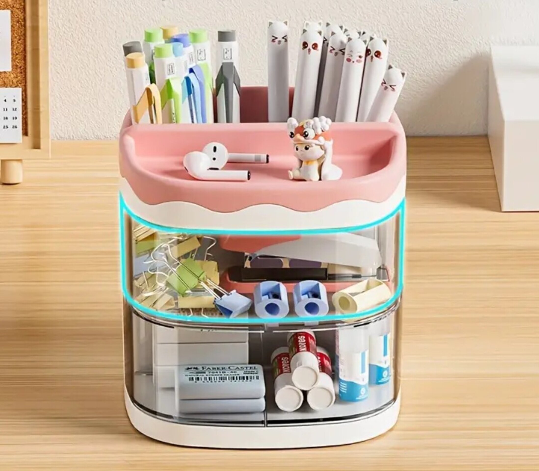 Organizador Deluxe Con Cajones  Rosa - 3