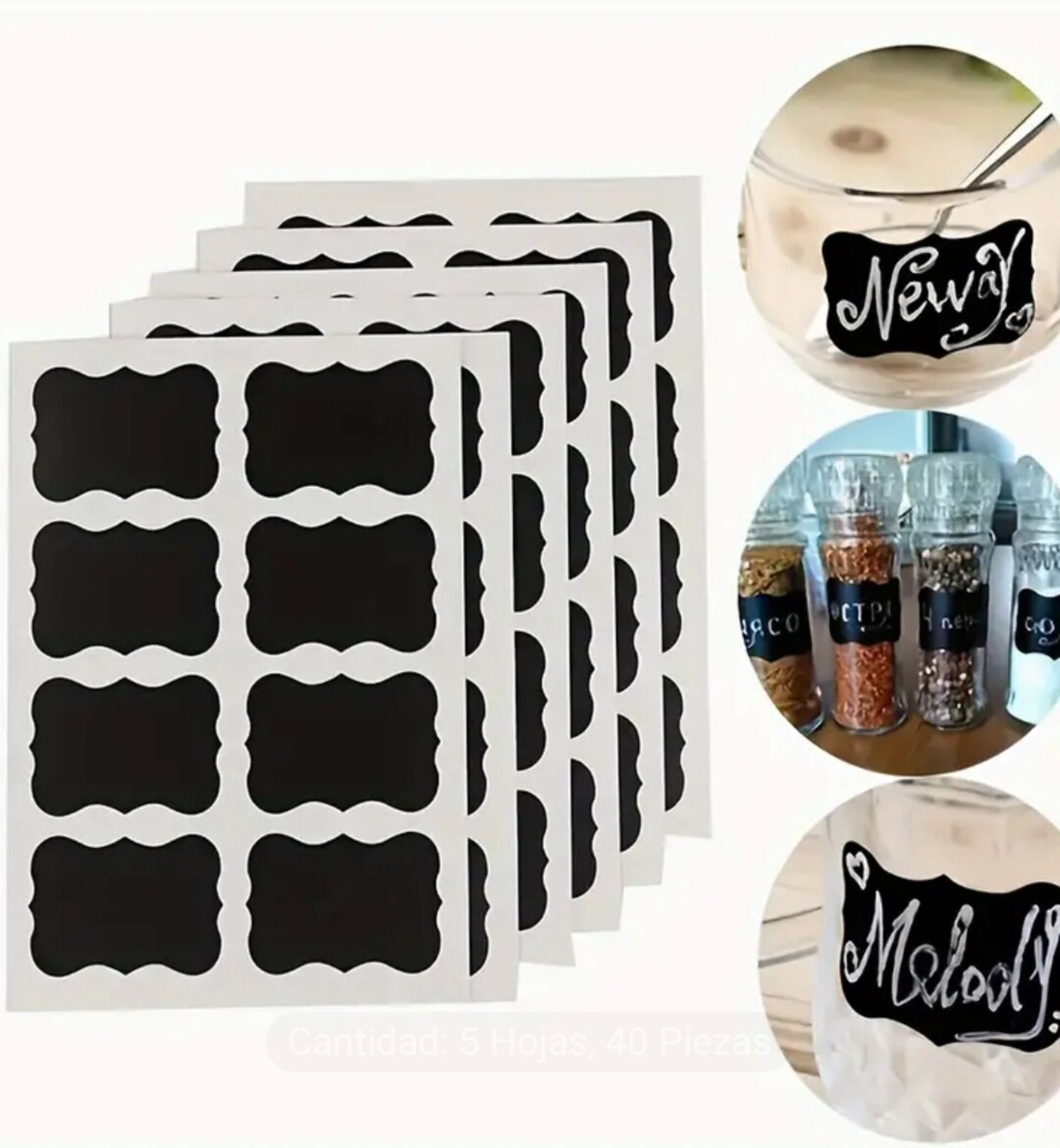 Pegatinas Premium 2 Unidades Negra - 2