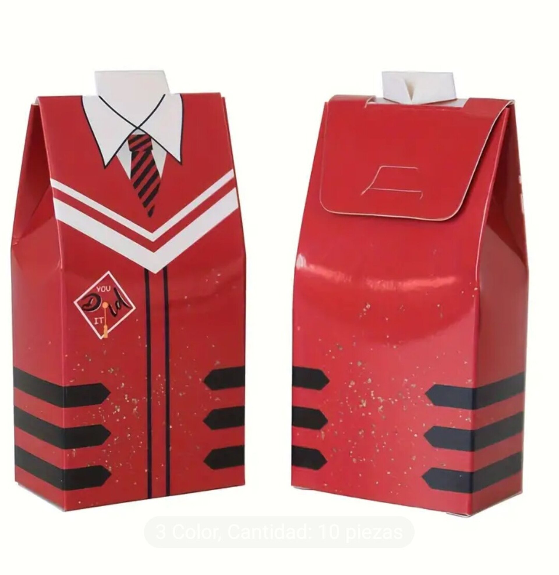 Caja Para Regalos Graduacion 10x5x3 Roja - 1