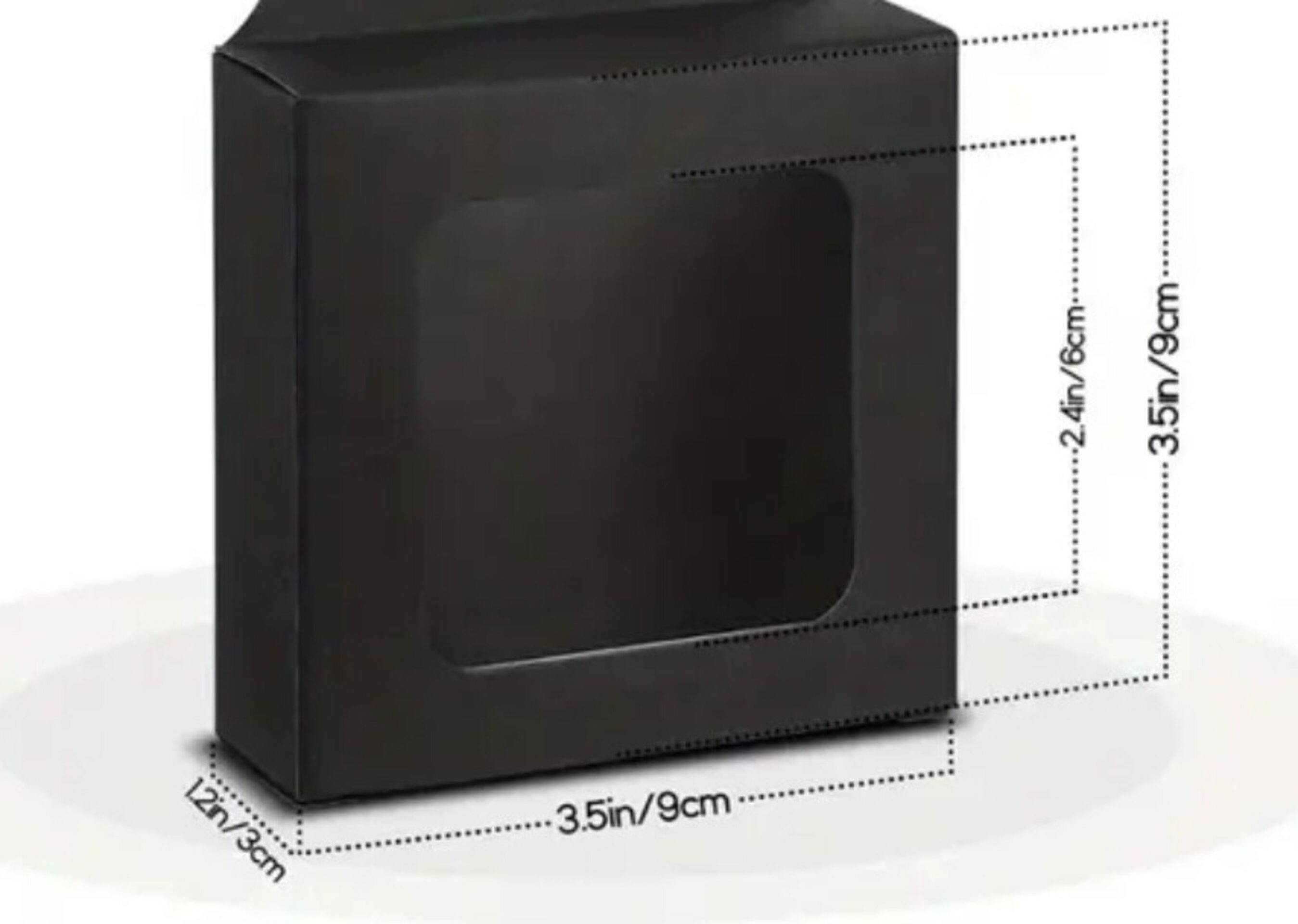 Caja Para Regalos Cuadrada 9x9x3 Negra - 1