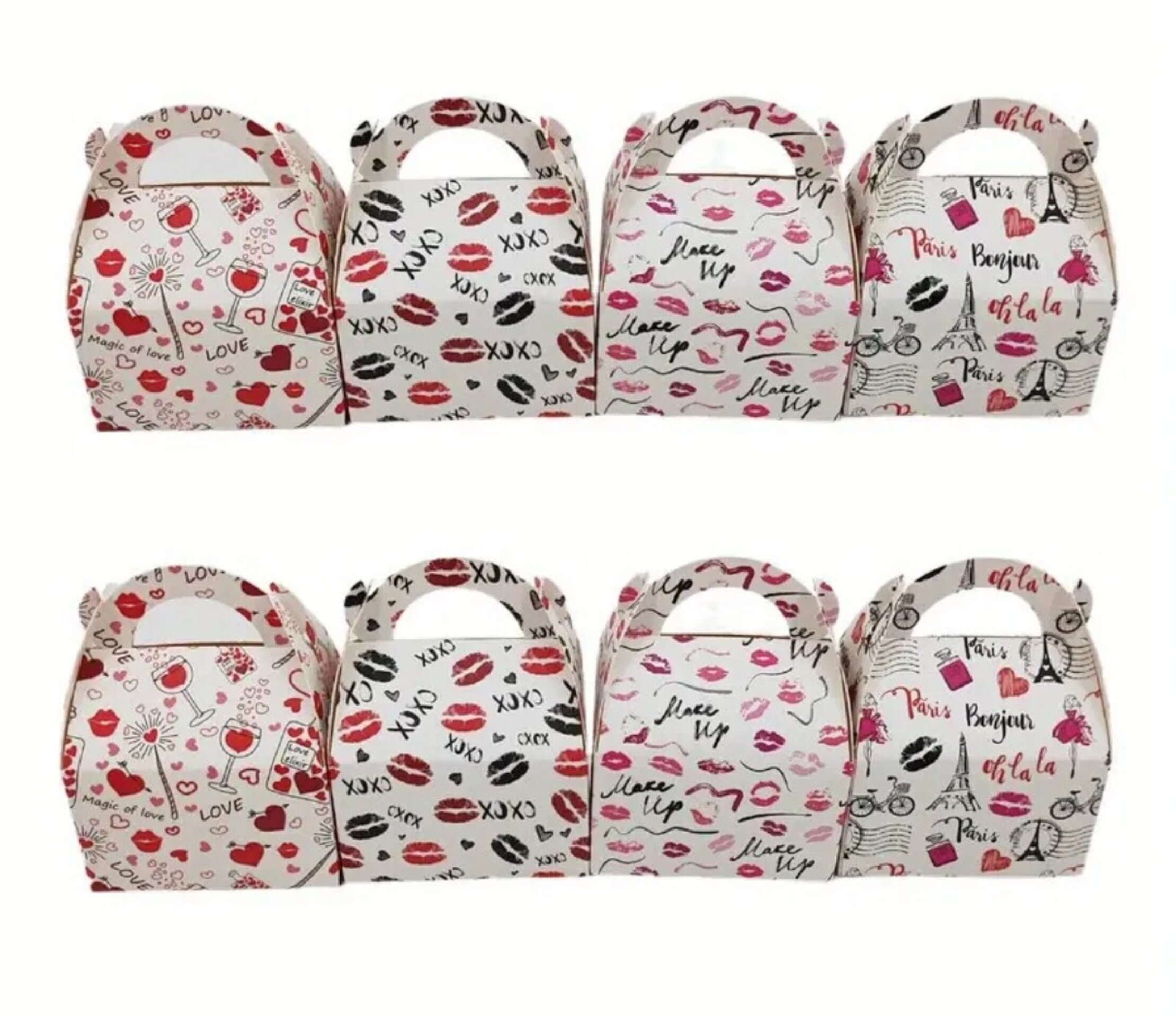 Caja Para Regalos 8x6x5 Corazones - 2