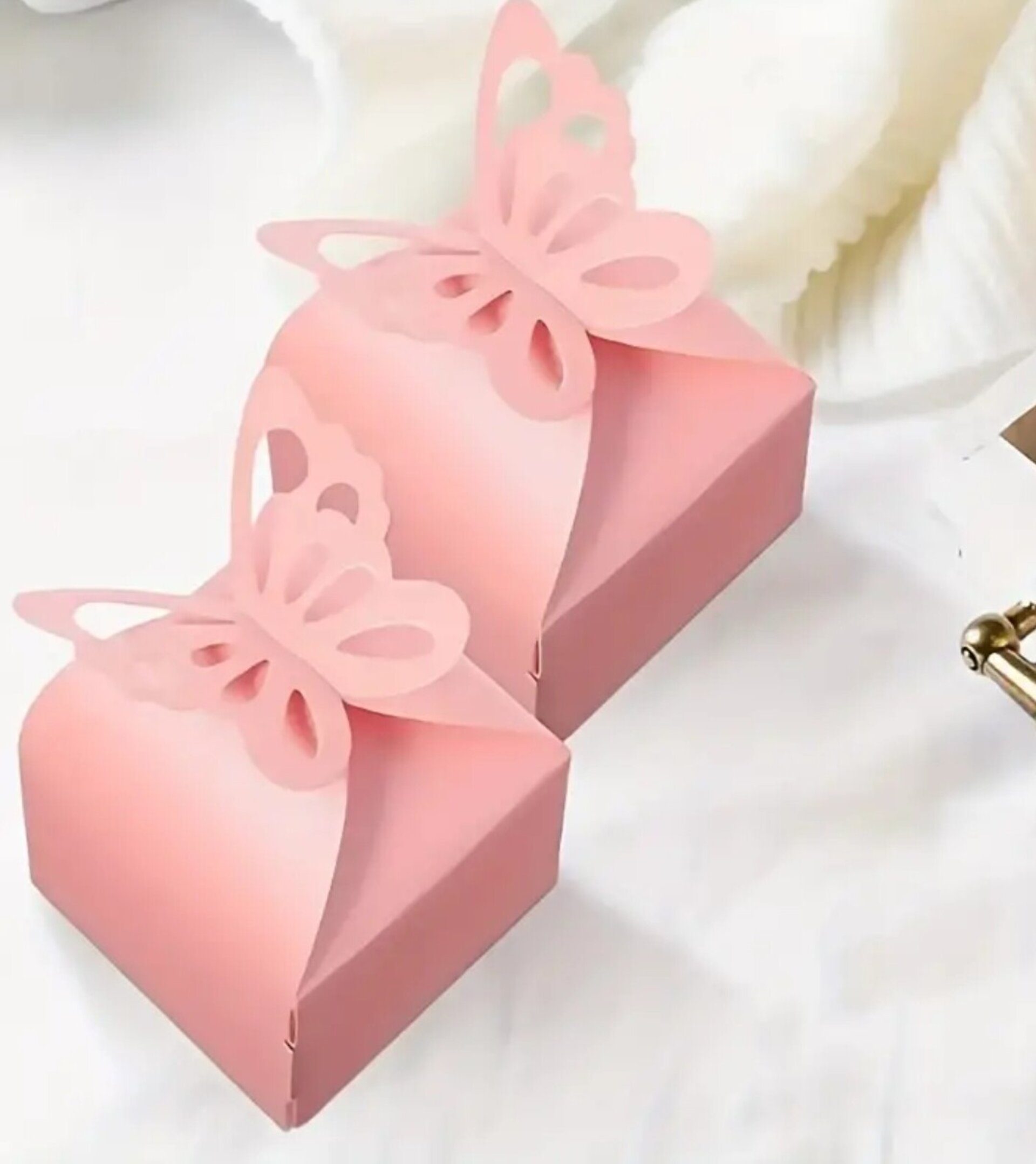 Caja Para Regalos Lazo 6x6x5 Rosa - 3