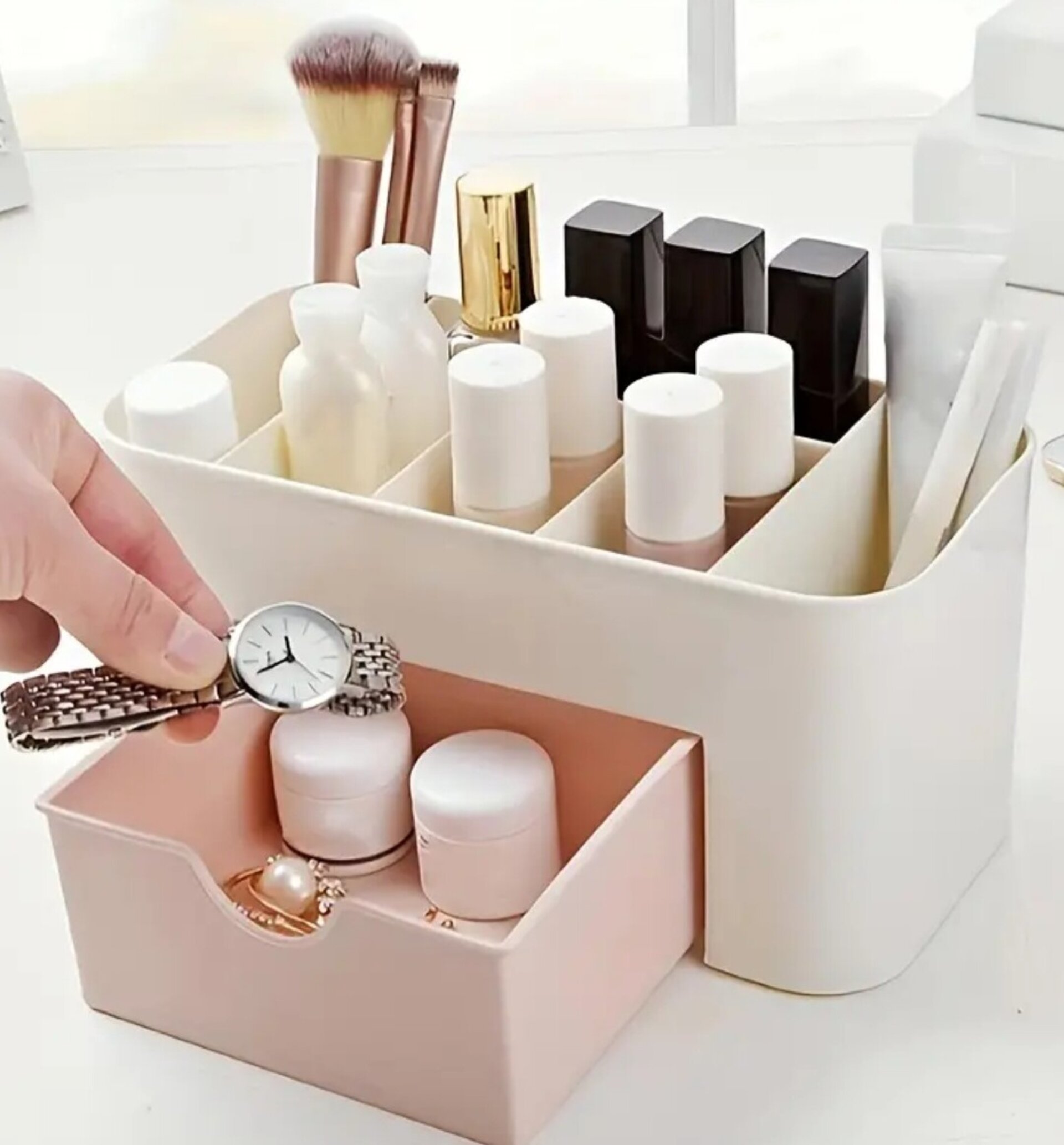 Organizador Con Cajón Rosa Claro - 6