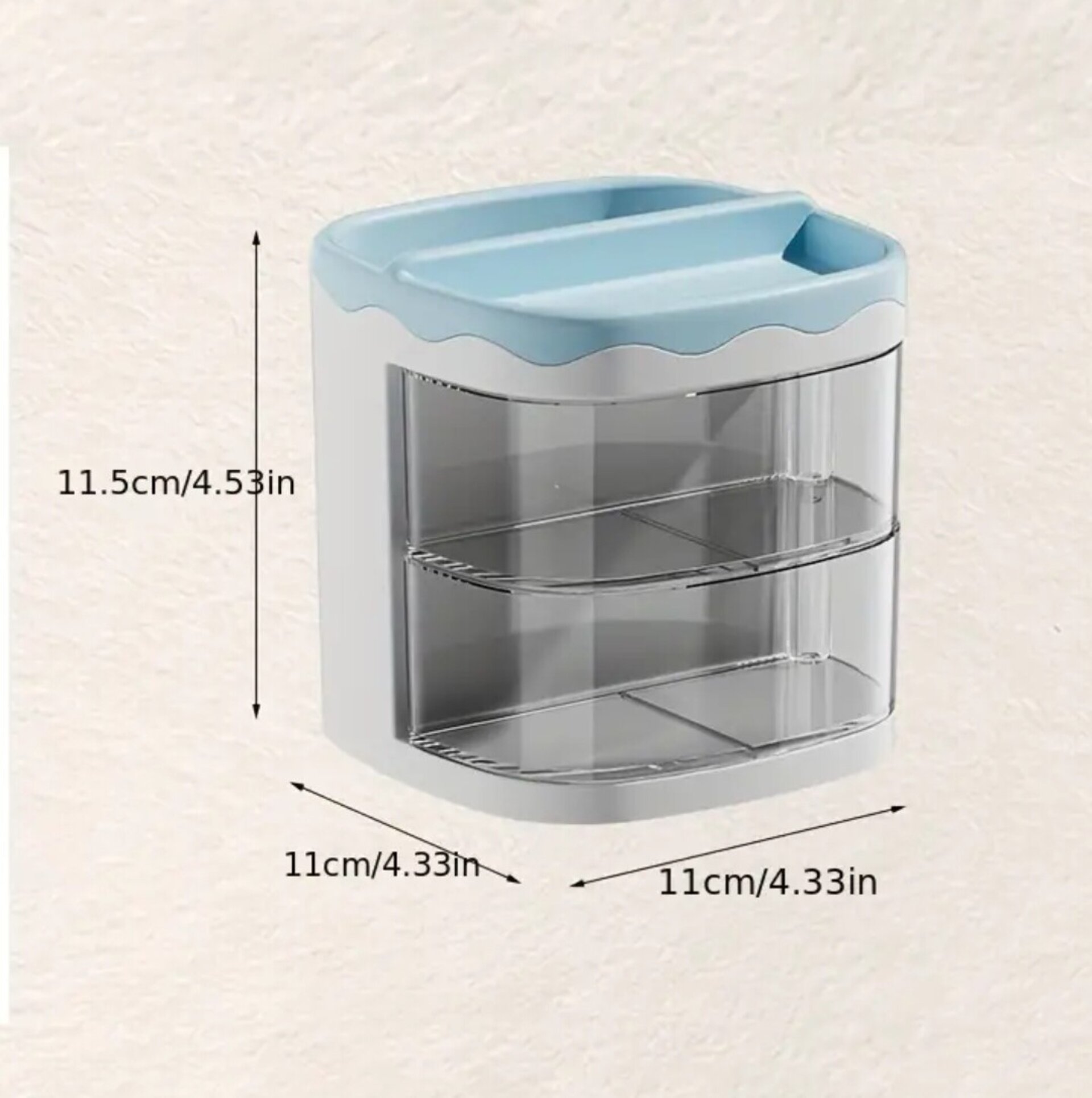 Organizador Deluxe Con Cajones  Azul - 2