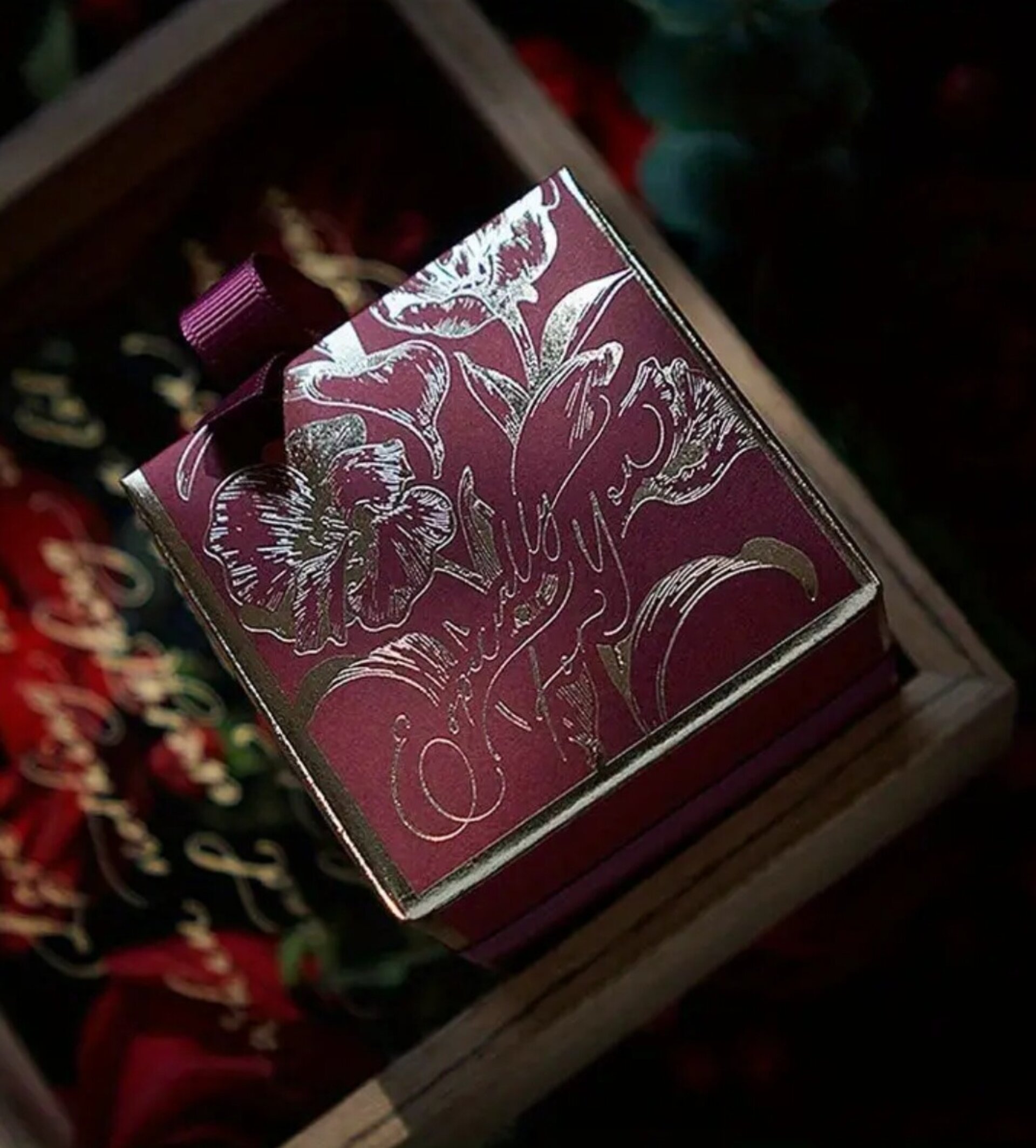 Caja Para Regalos 7x7x7 Borgoña - 2