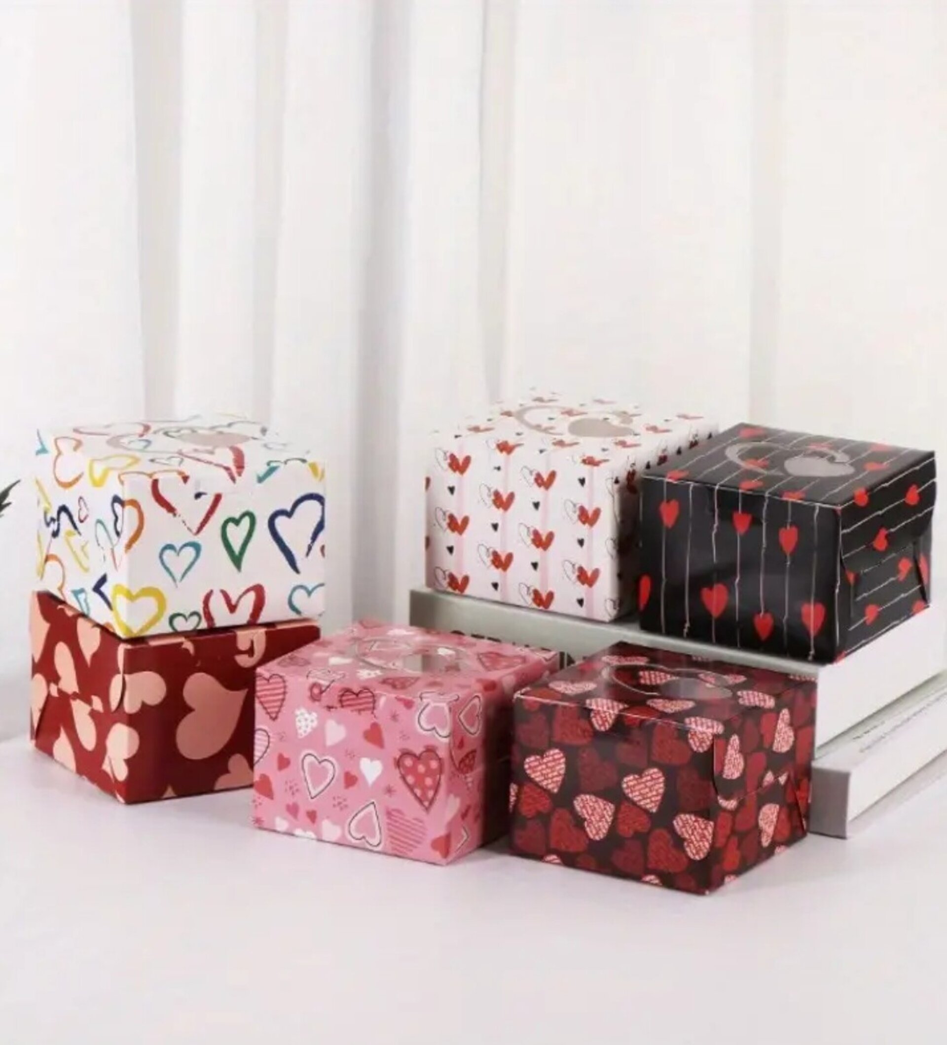 Caja Para Regalos Corazón 10x10x10 Sangre - 3