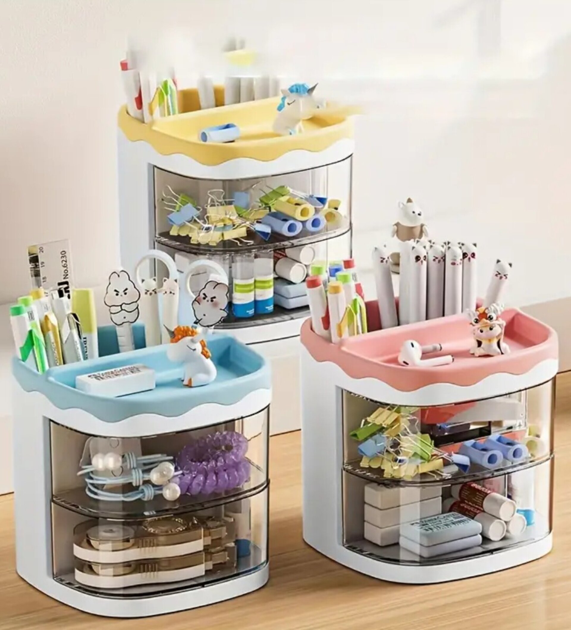 Organizador Deluxe Con Cajones  Azul - 6