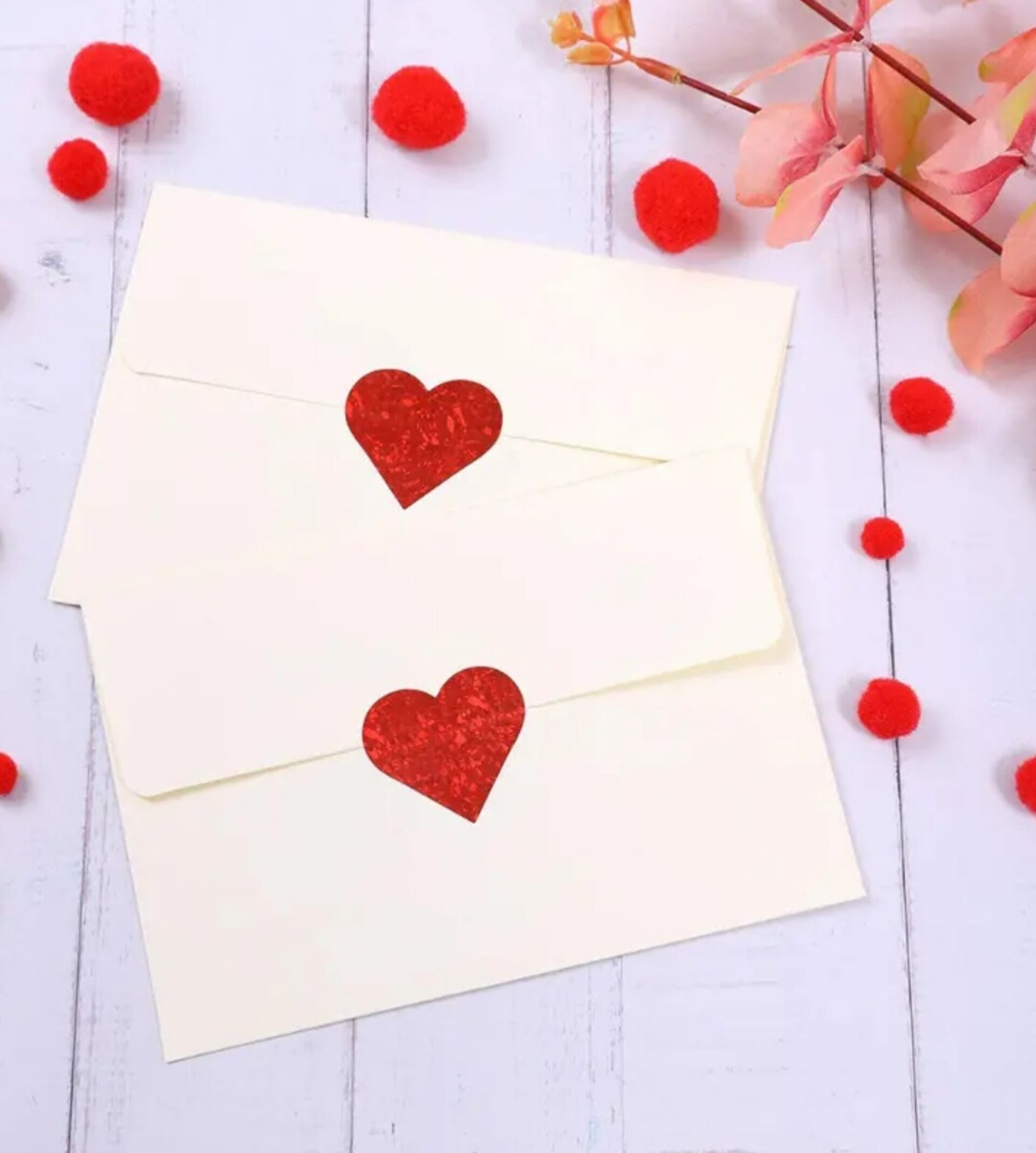 Pegatinas Premium 10 Unidades Corazon Rojizo - 2