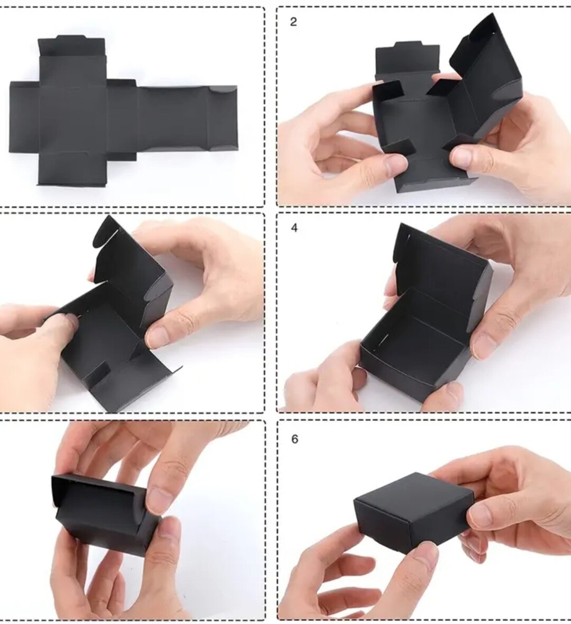 Caja Para Regalos Cuadrada 55x55x25 Negra - 8