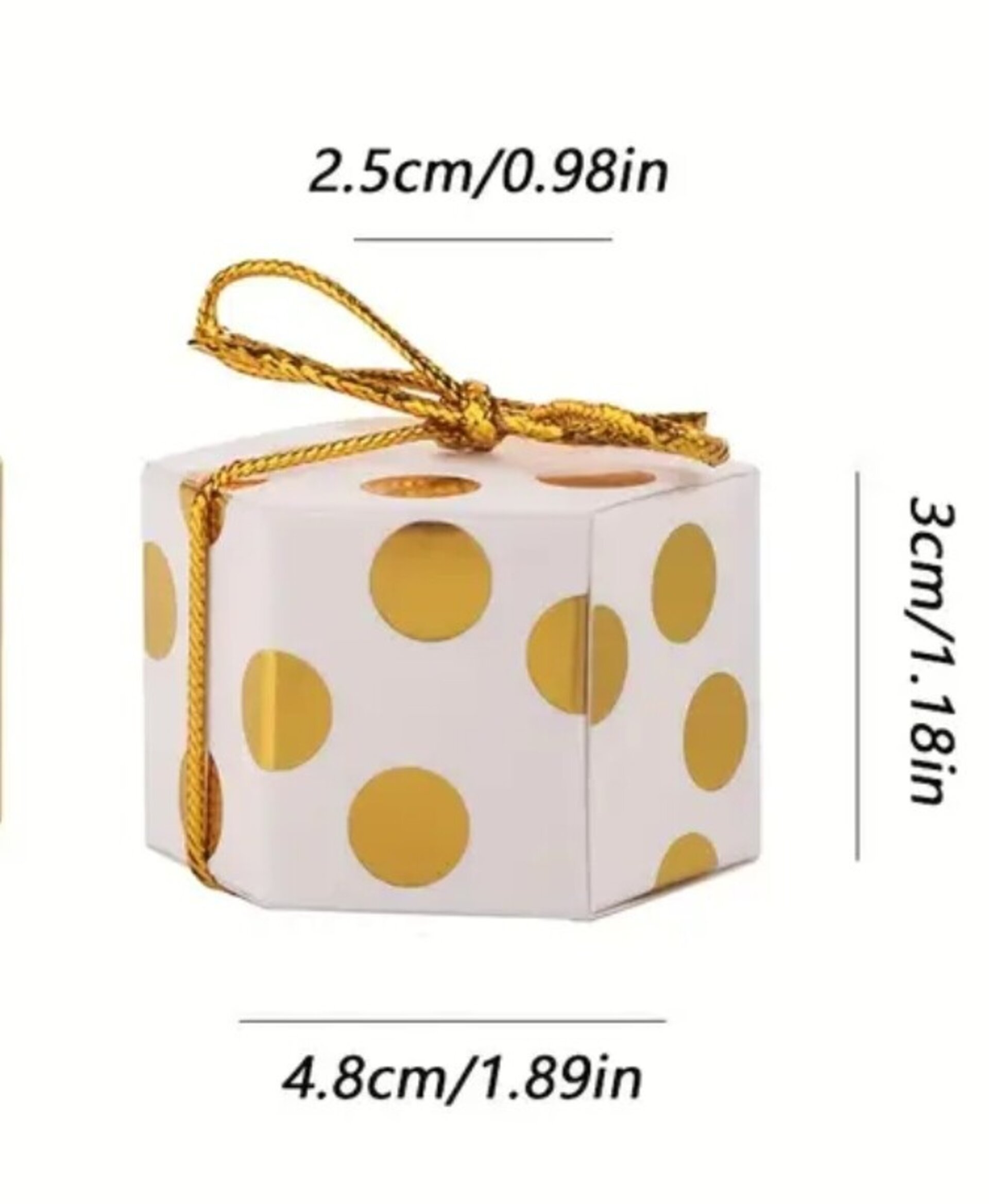 Caja Para Regalos 48x30x25 Lunares - 4