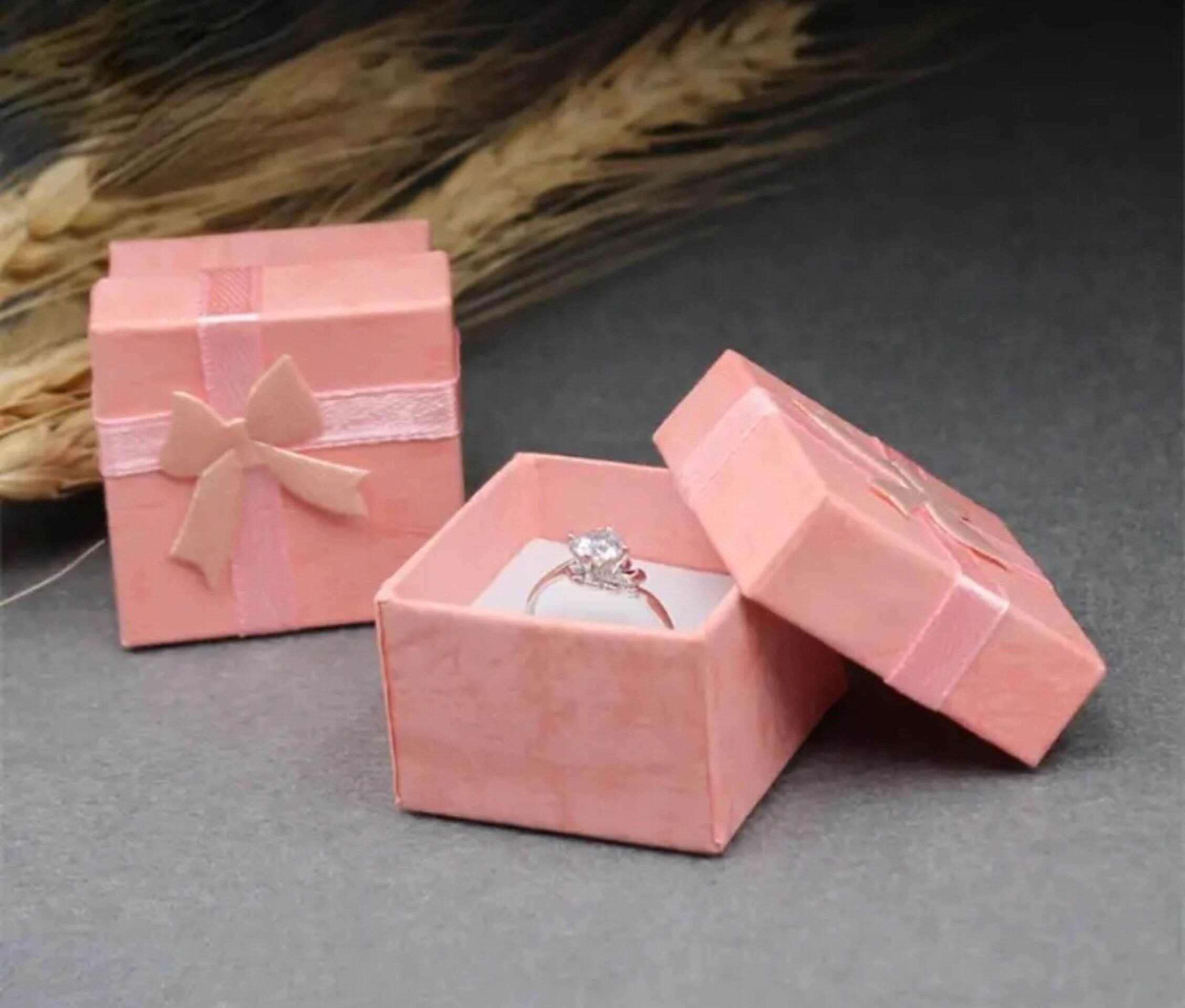 Caja Para Regalos Rosada Lazo - 8