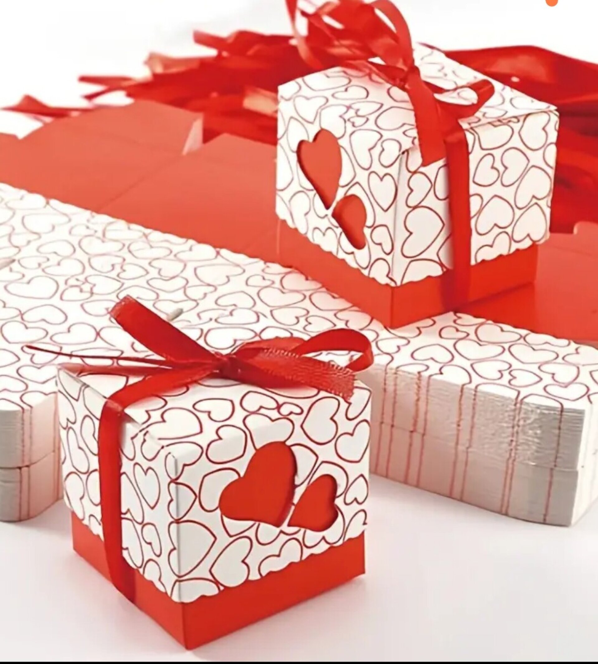 Caja Para Regalos Corazon 52x52x50 Rojo - 3