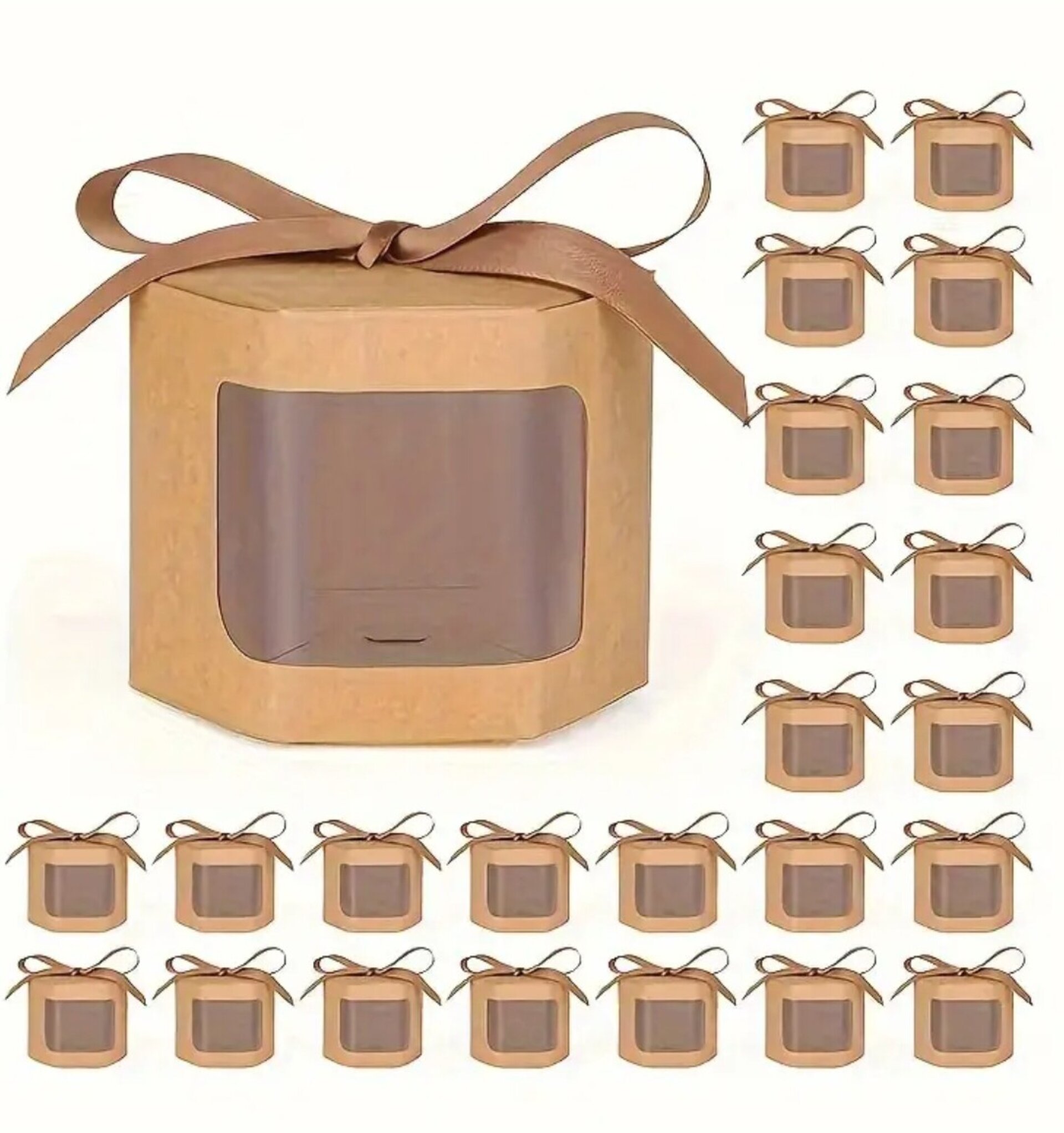 Caja Para Regalos Marron 10x10x10 - 4