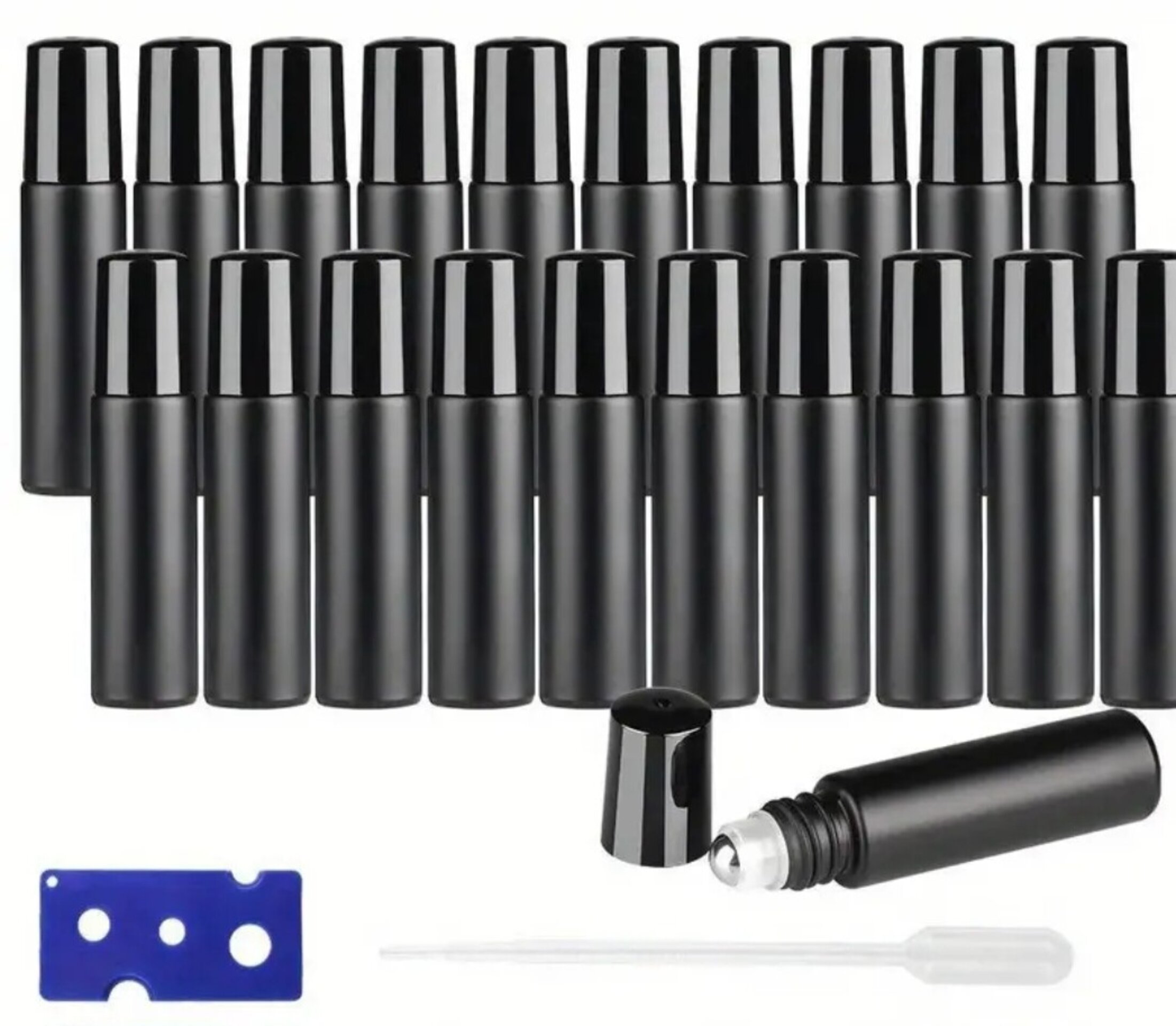 Envase Perfume 10mll Cristal negro con bola - 5