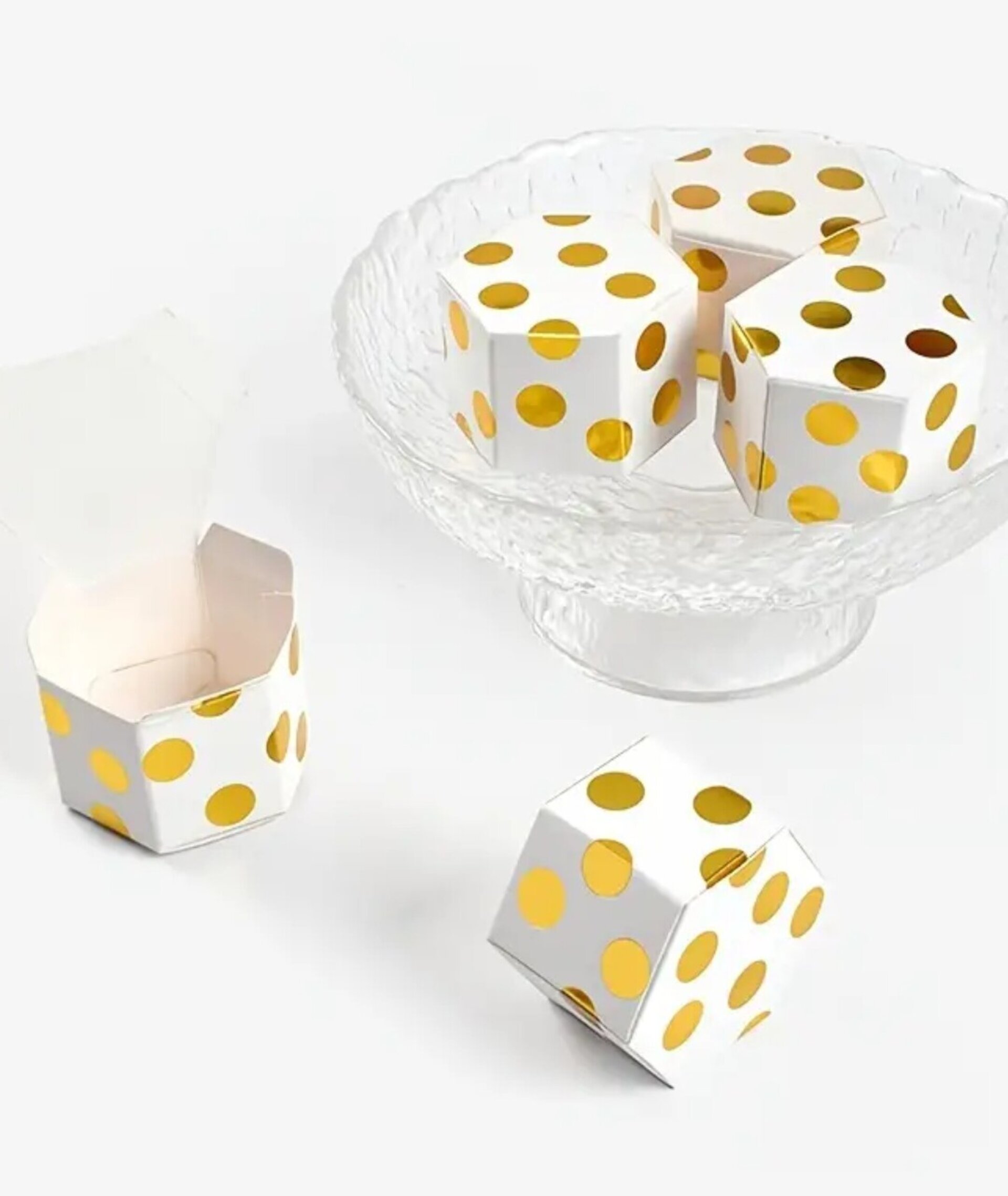 Caja Para Regalos 48x30x25 Lunares - 5