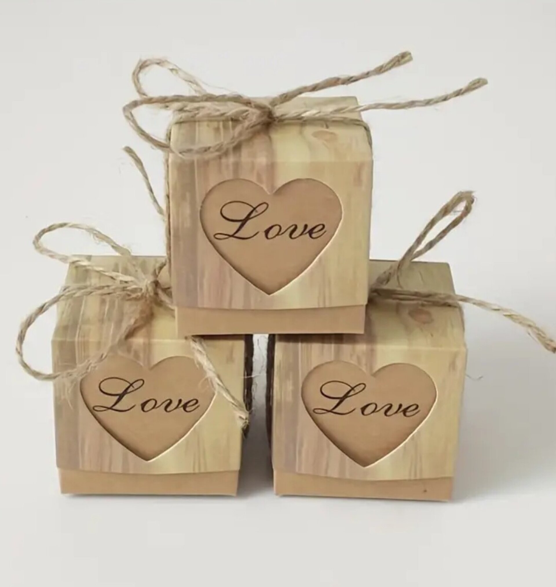 Caja Para Regalos Love 5x5x5 Carne - 2