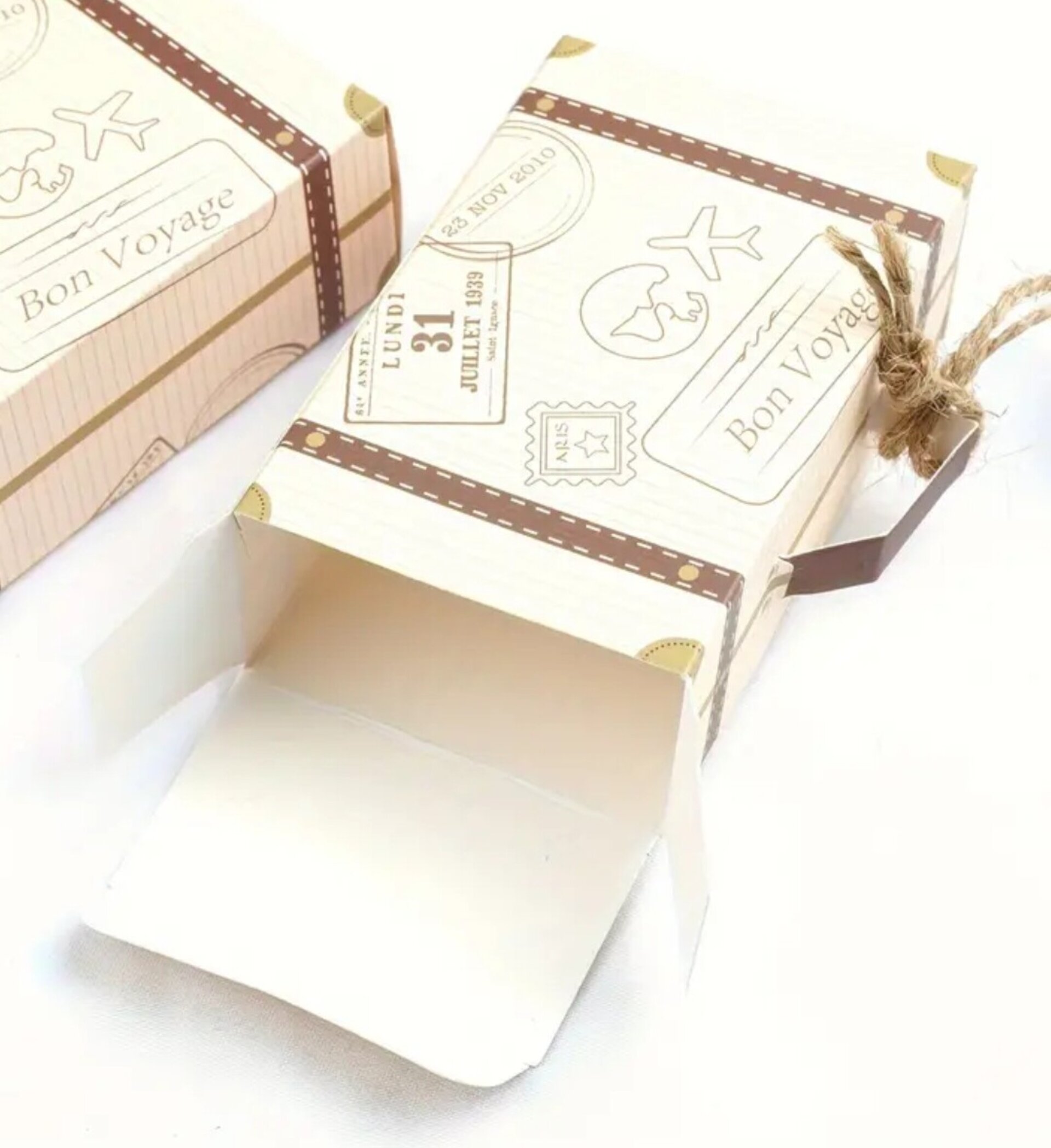 Caja Para Regalos Maleta 8x5x3 Tierra - 3