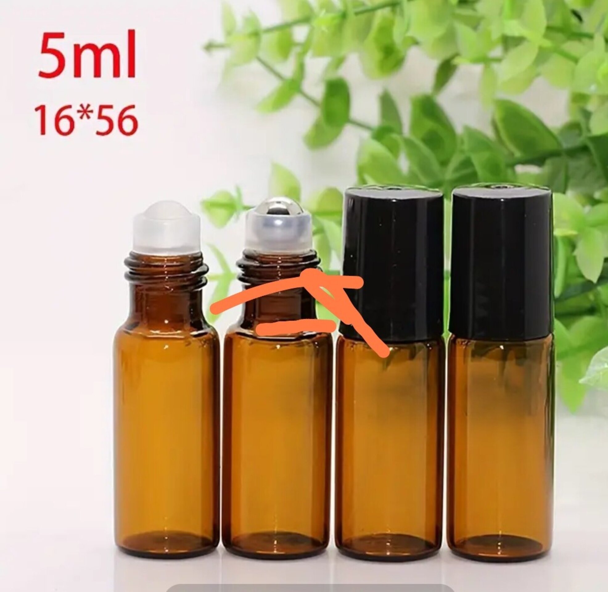 Envase Perfume 5mll Cristal marron con bola - 2