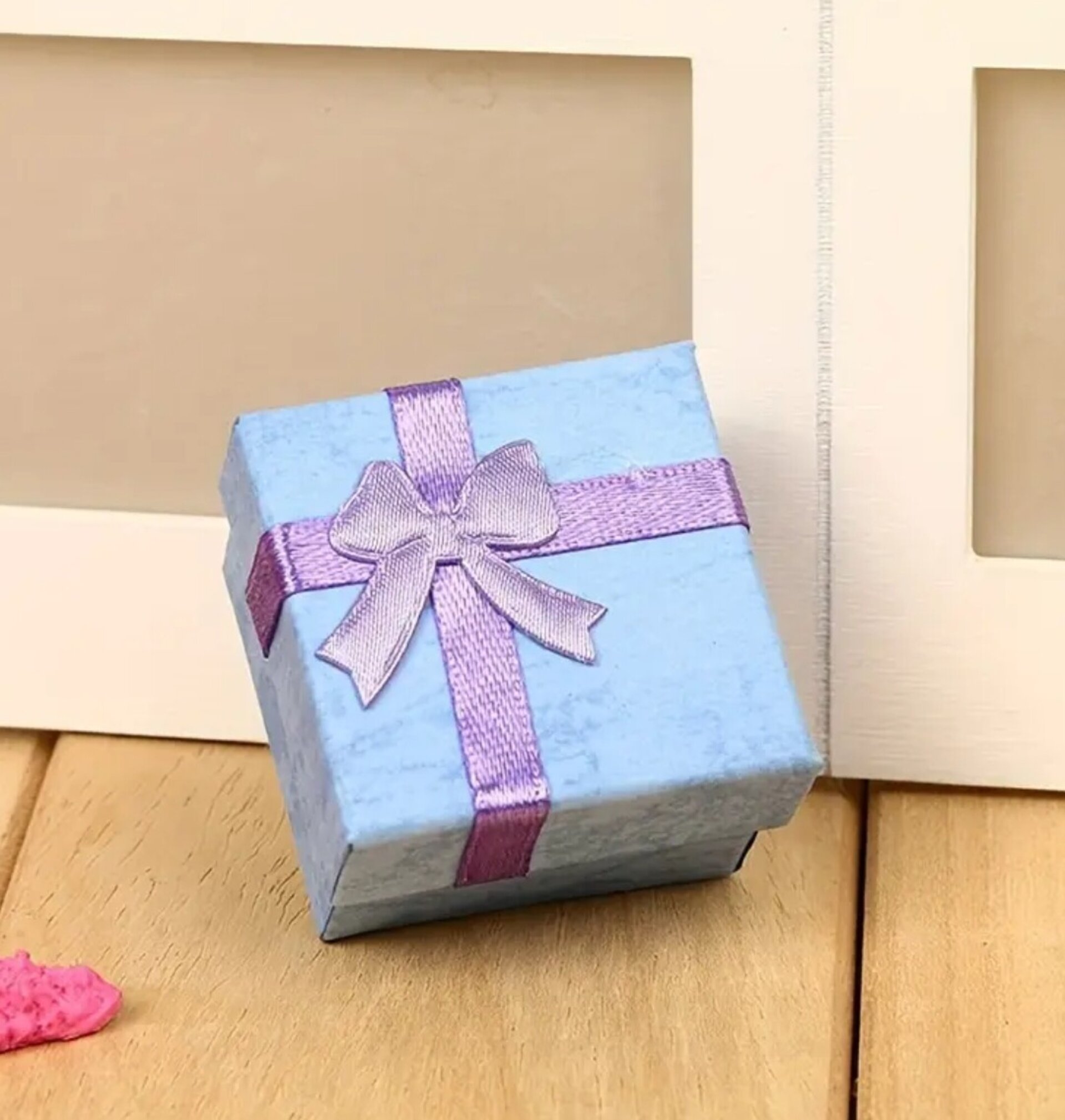 Caja Para Regalos Azul Lazo - 2