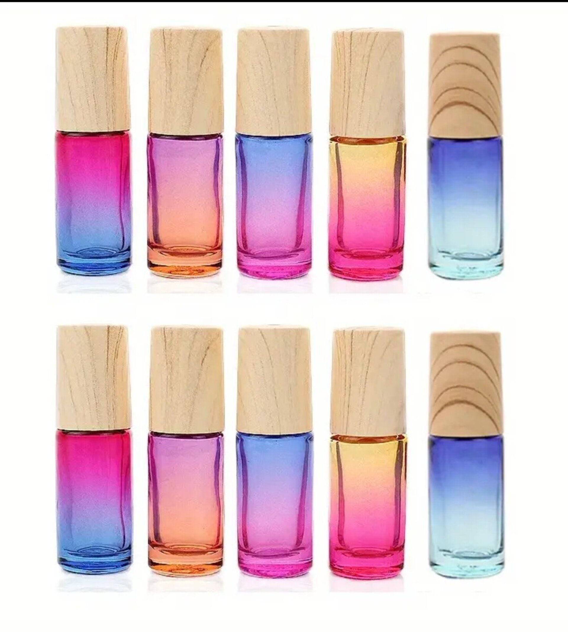 Envase Perfume 5mll Cristal Arcoiris con bola - 6