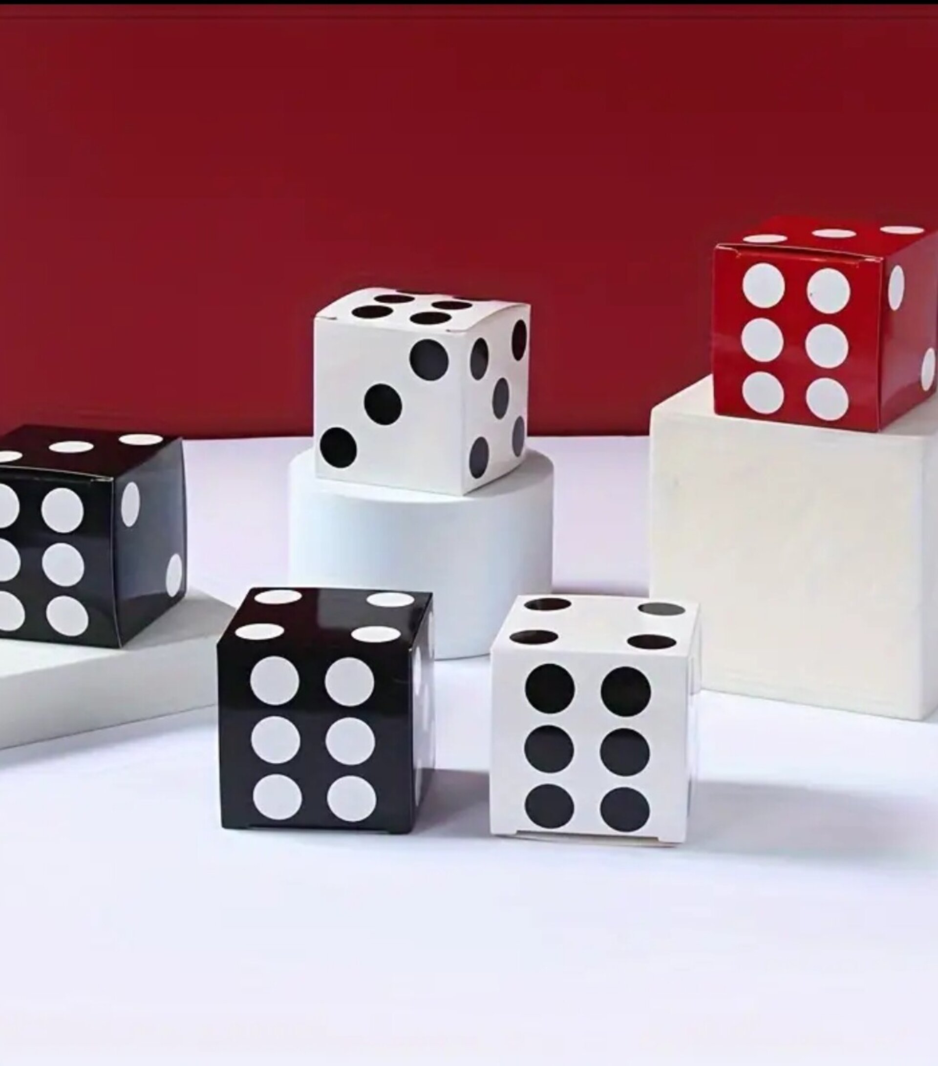 Caja Para Regalos Dados 6x6x6 Blanco - 4