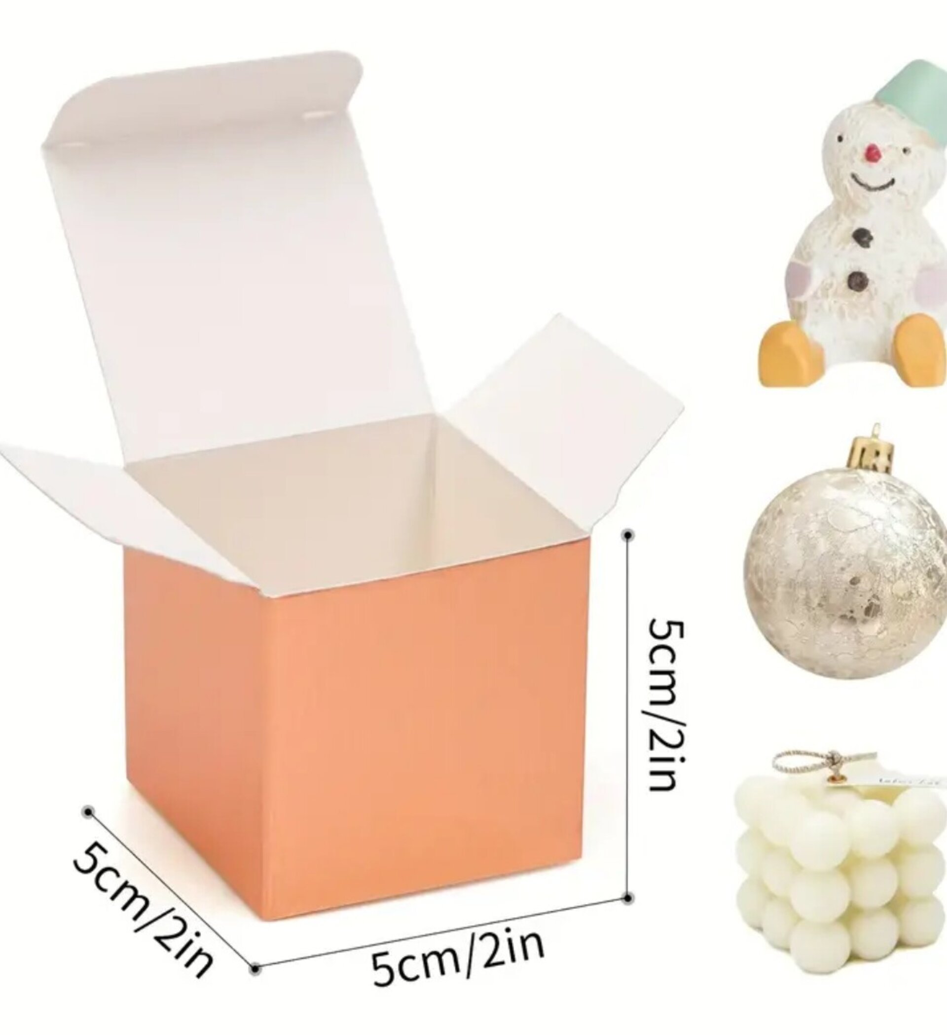 Caja Para Regalos Lisa 5x5x5 Dorada - 4