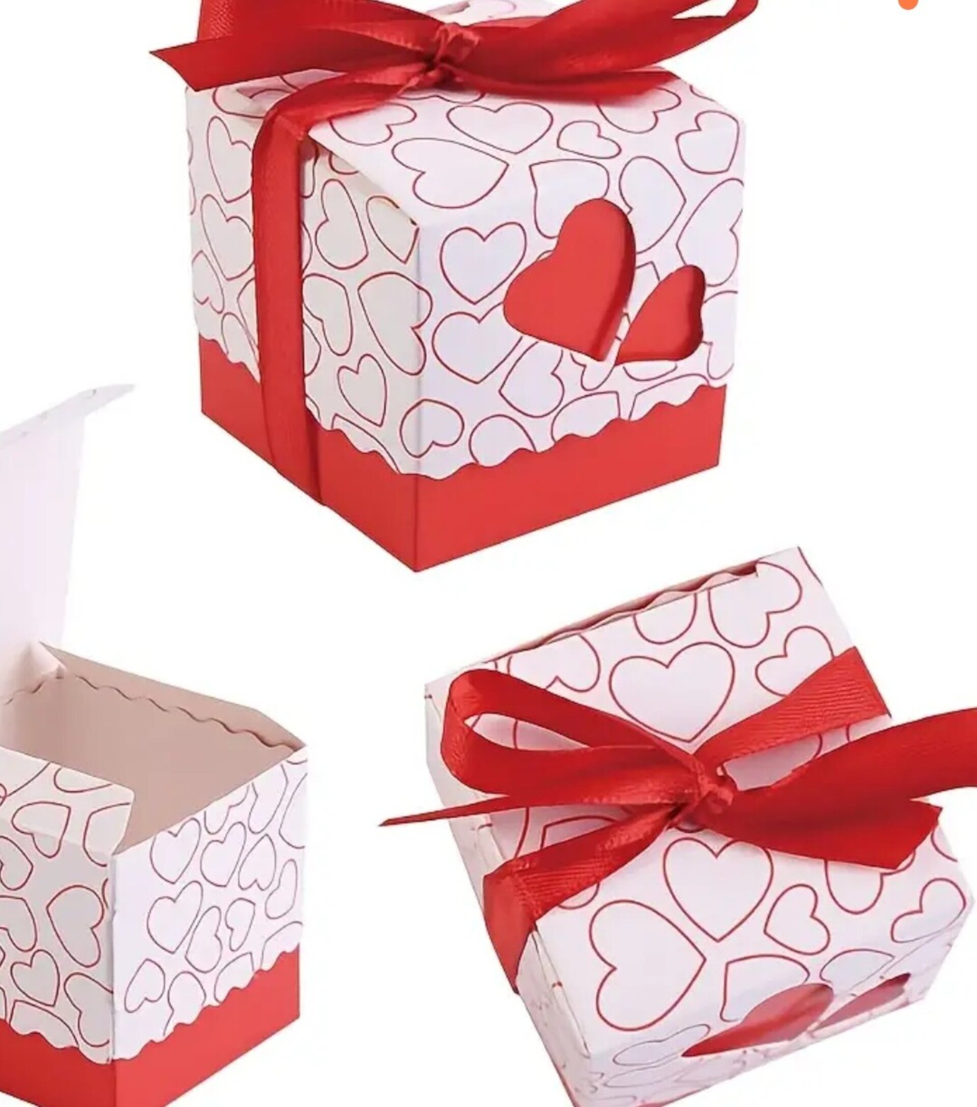 Caja Para Regalos Corazon 52x52x50 Rojo - 7