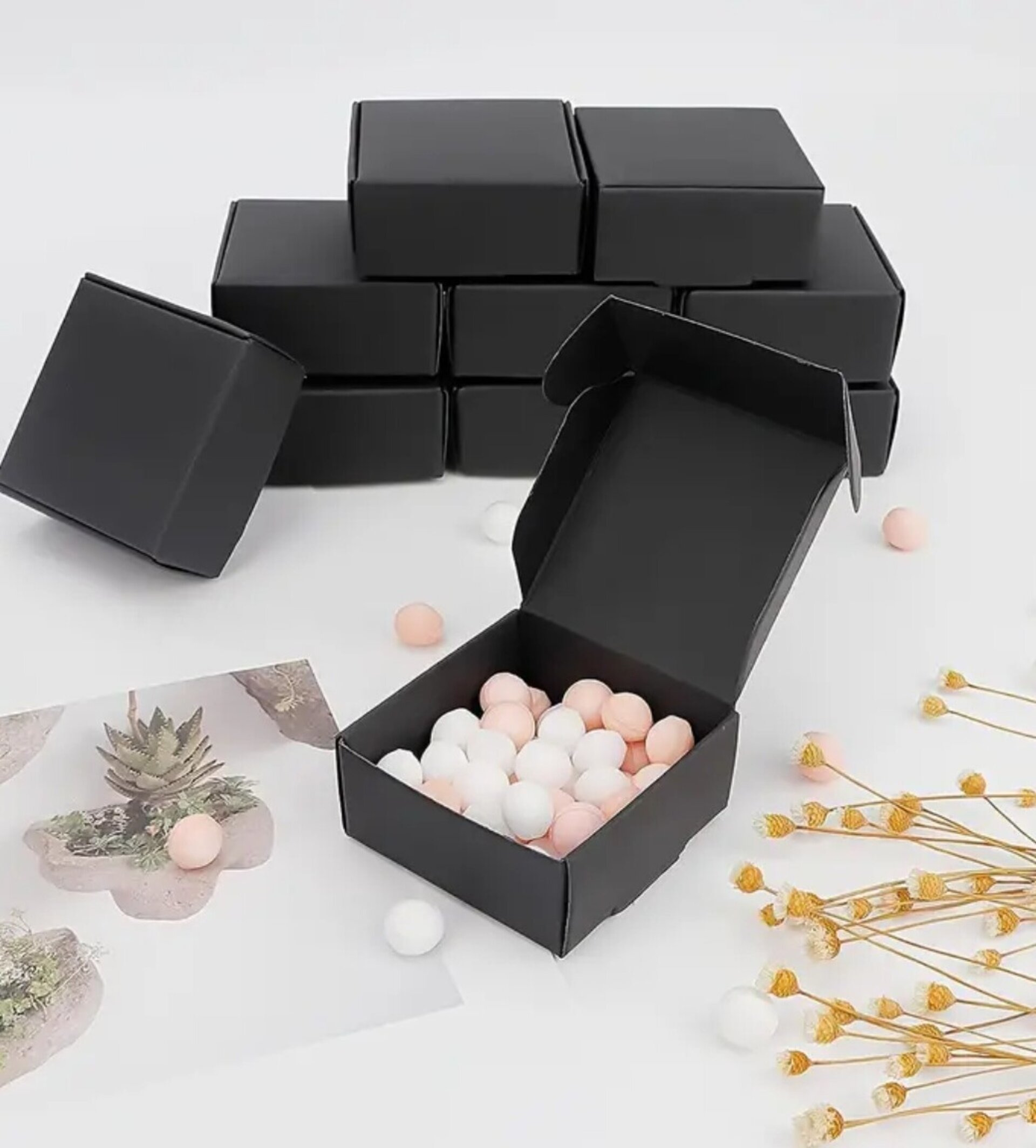 Caja Para Regalos Cuadrada 55x55x25 Negra - 5