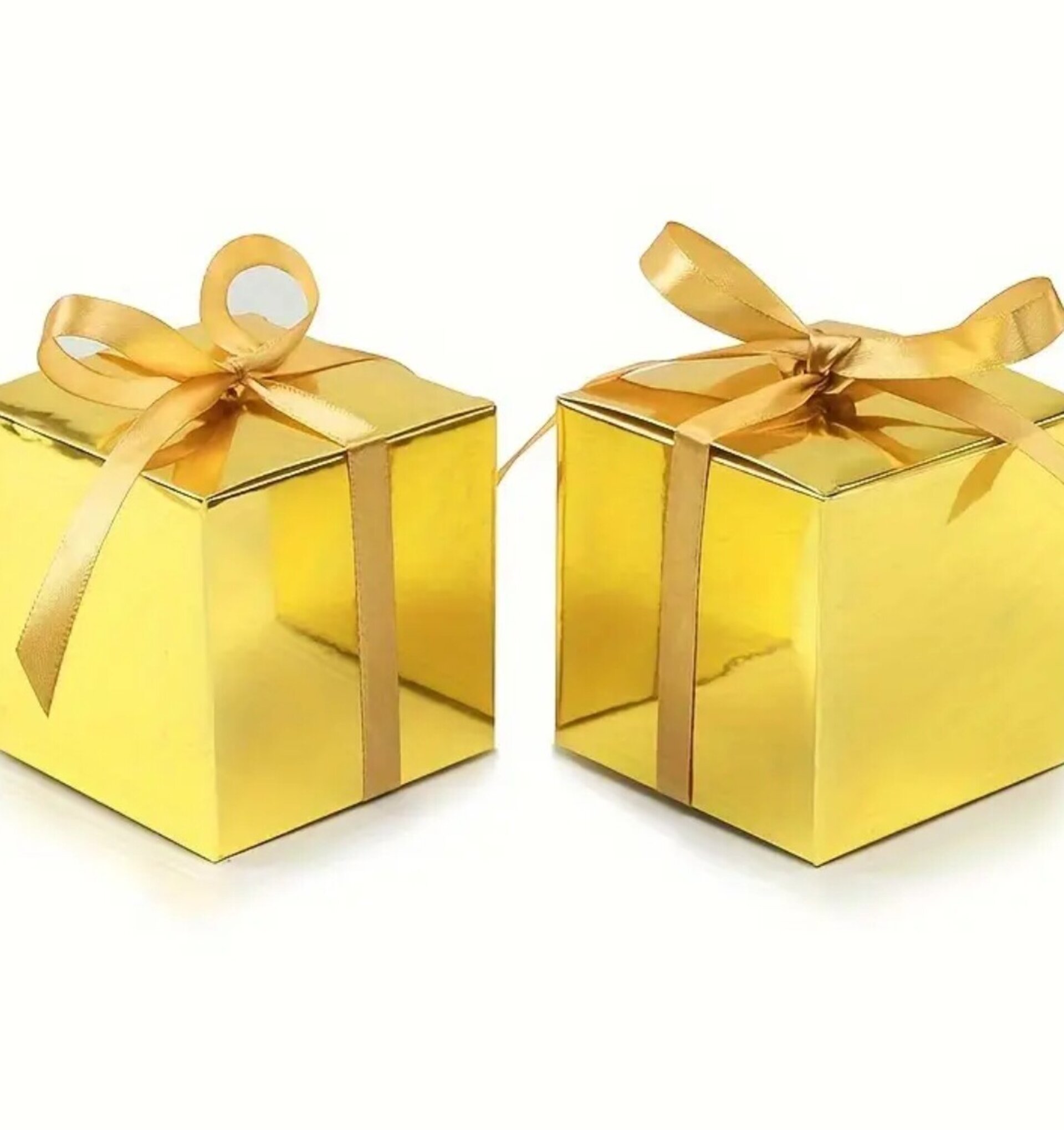 Caja Para Regalos Reflejo 5x5x5 Dorada - 5