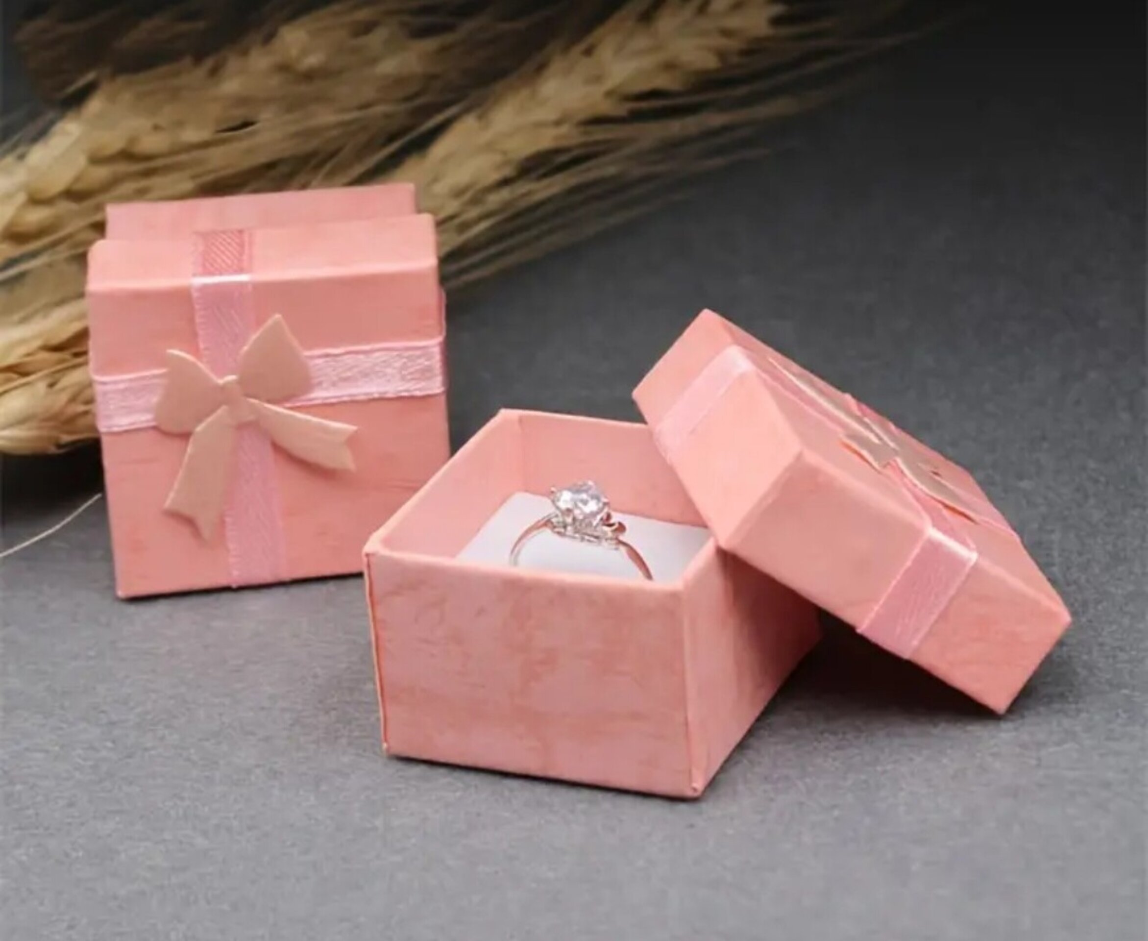 Caja Para Regalos Rosada Lazo - 2