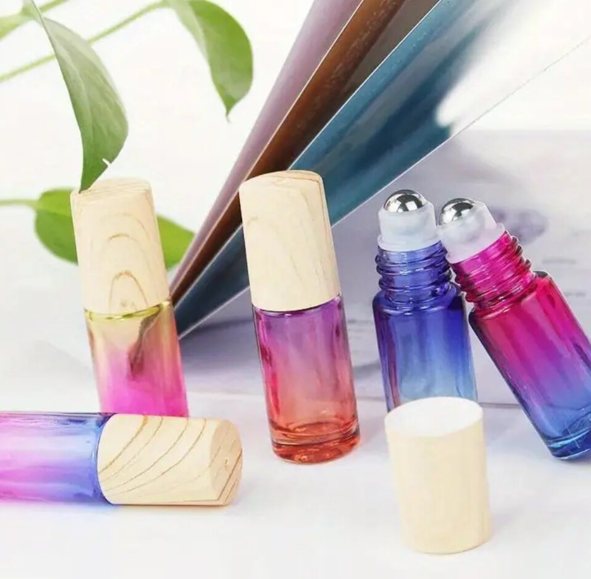 Envase Perfume 5mll Cristal Arcoiris con bola - 2