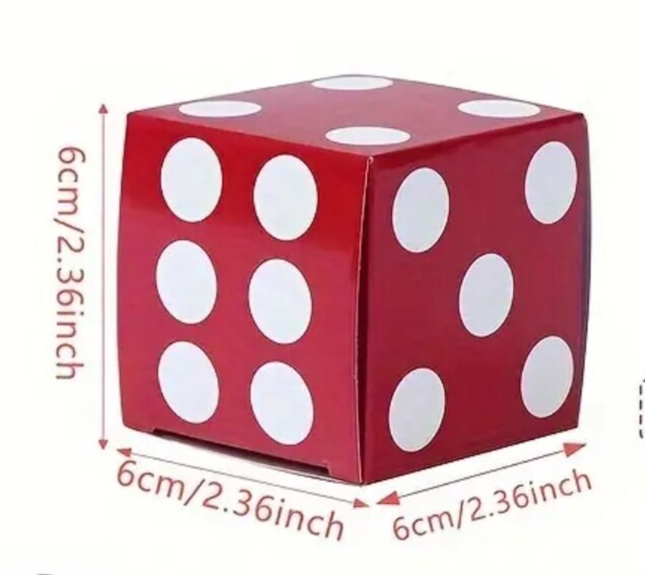 Caja Para Regalos Dados 6x6x6  Negro - 2