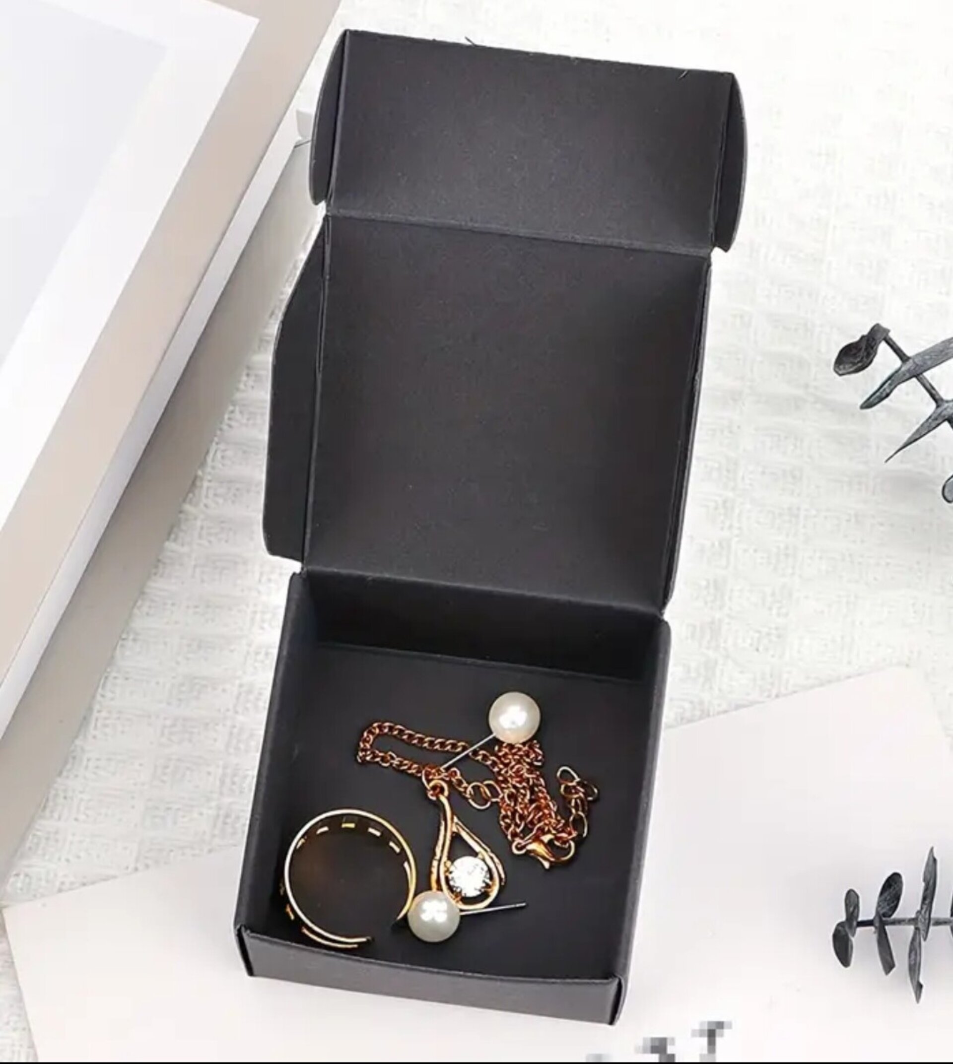 Caja Para Regalos Cuadrada 55x55x25 Negra - 2