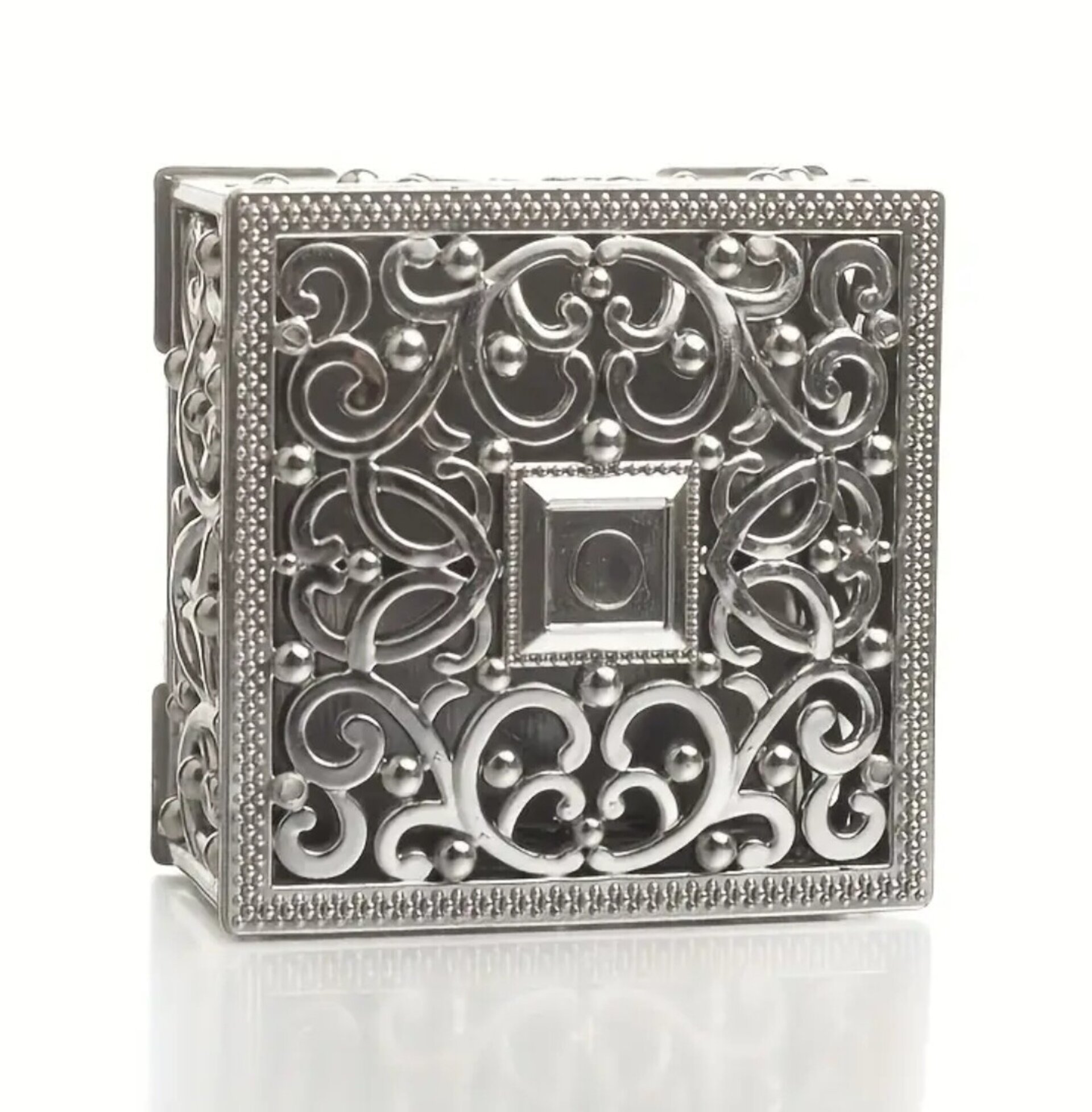 Caja Para Regalos Joyero 60x60x32 Plata - 4