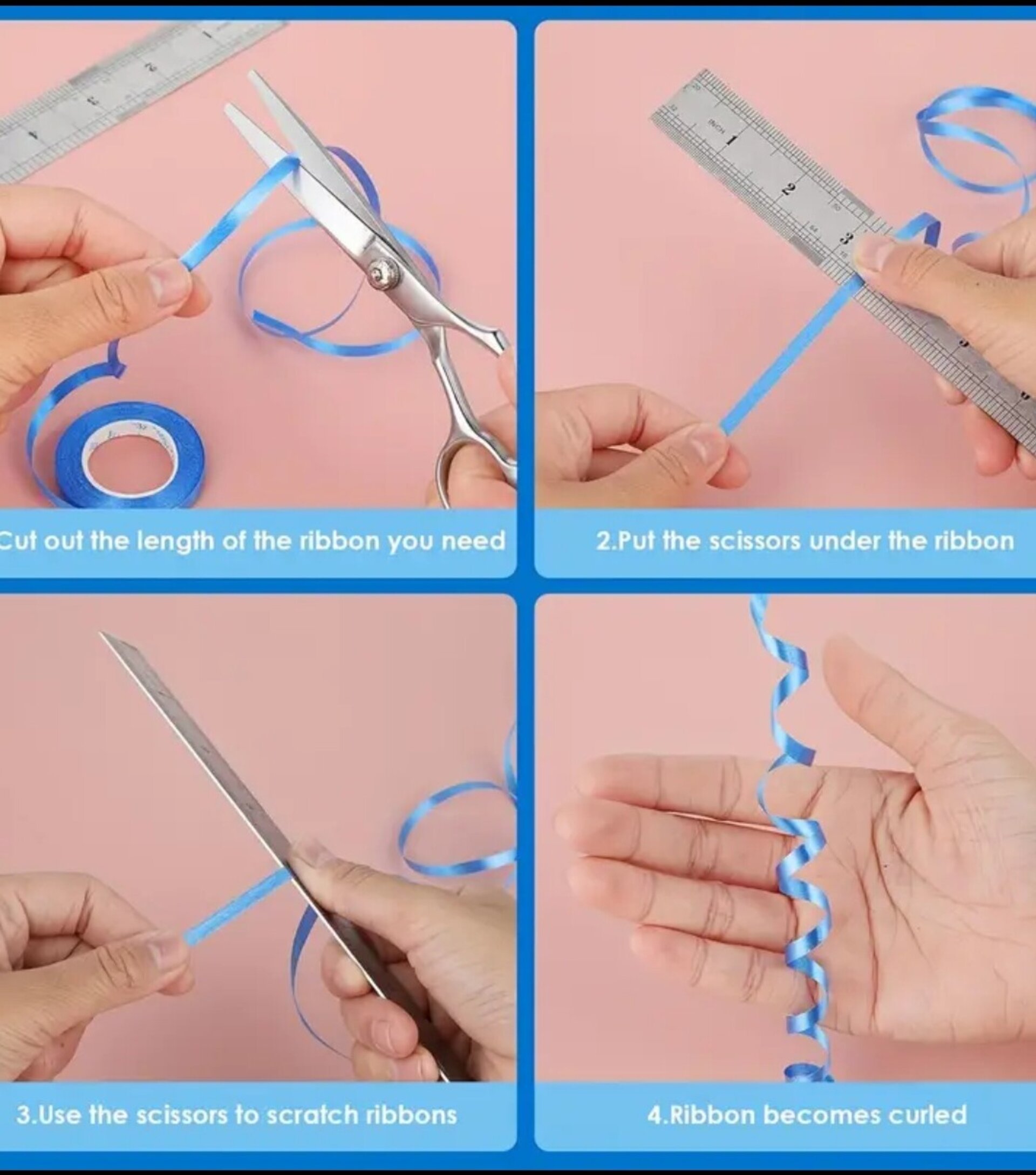 Rollo Cinta Rizada Colores 3 M - 6