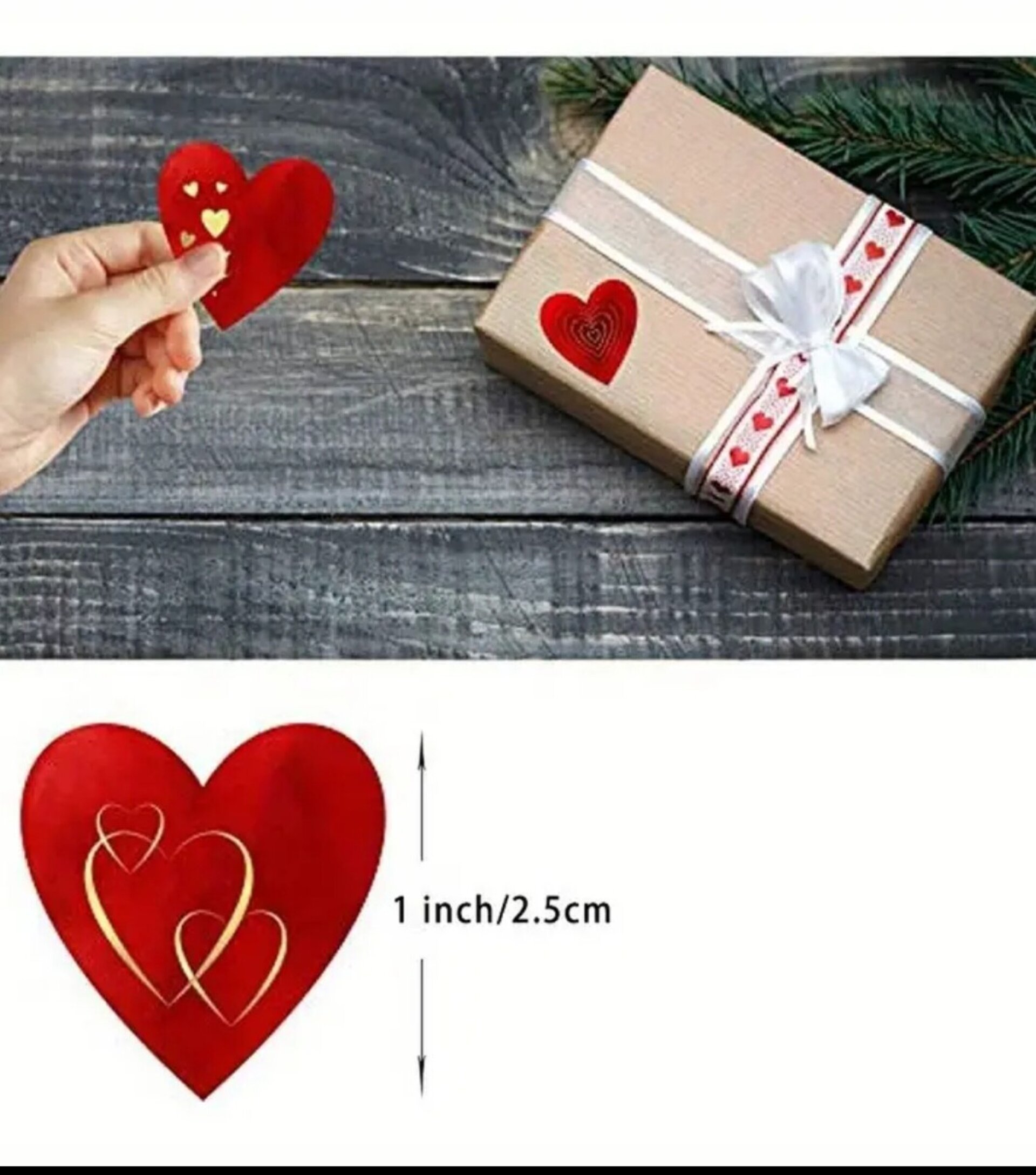 Pegatinas Premium 10 Unidades Corazón Rojo - 5