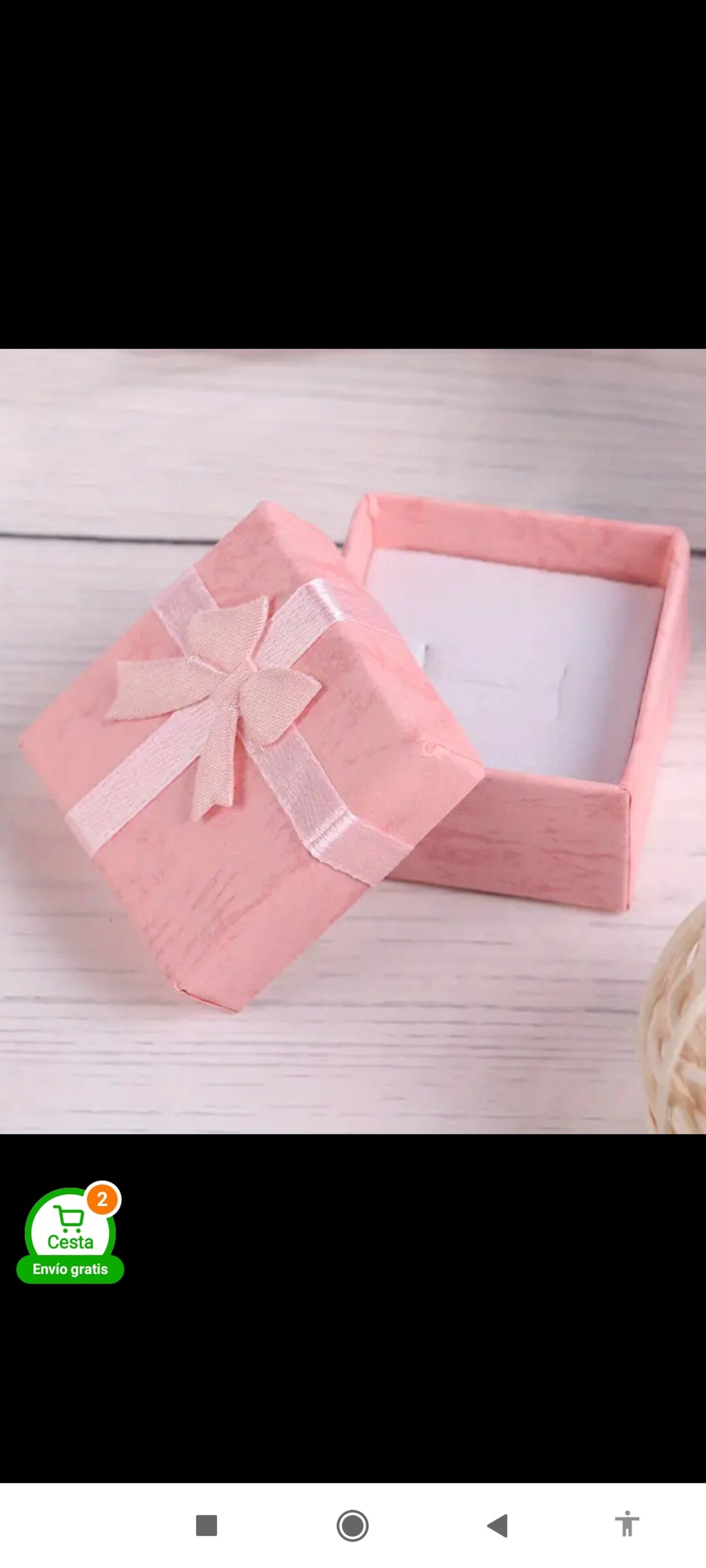 Caja Para Regalos Rosada Lazo - 1