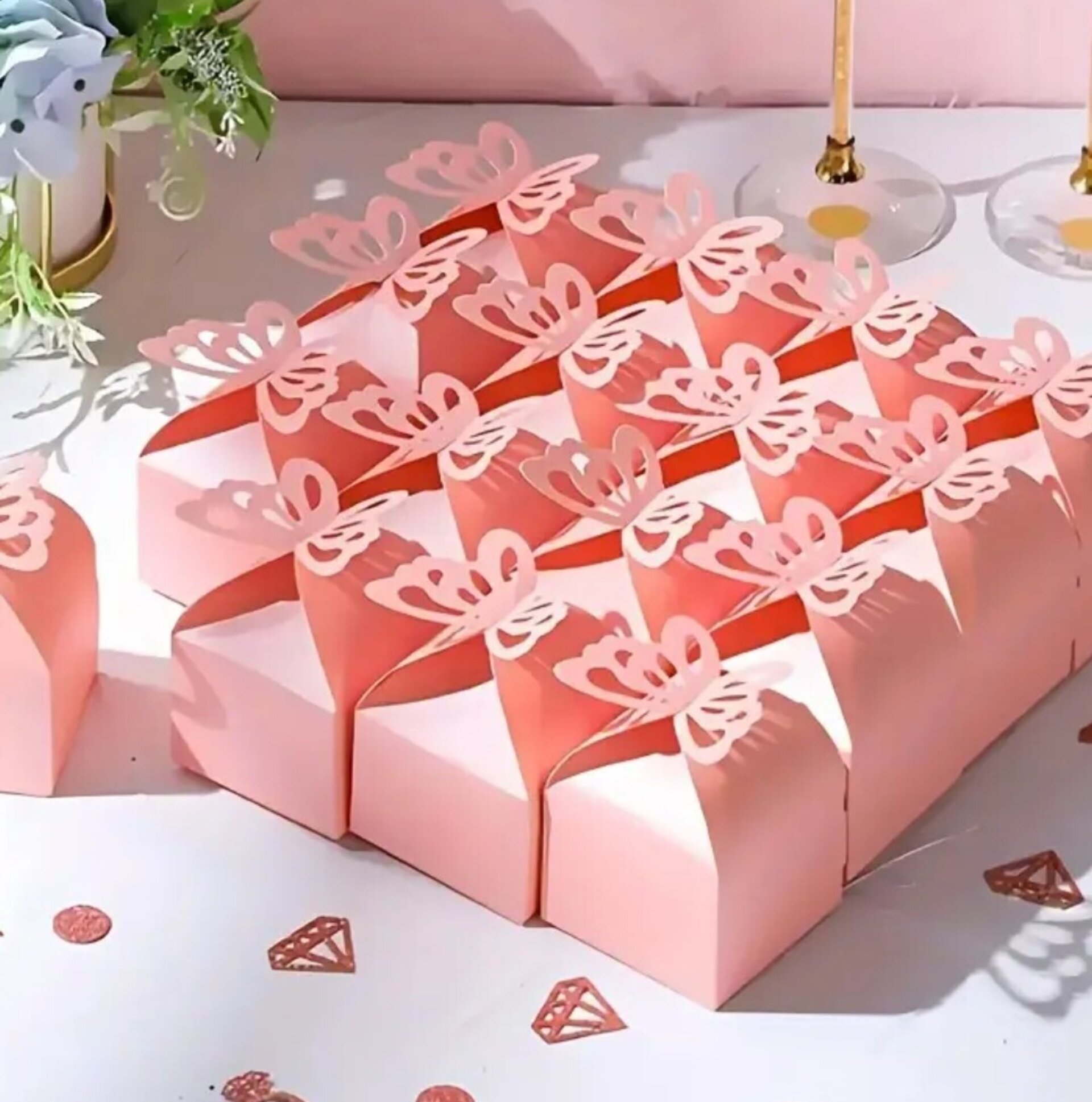 Caja Para Regalos Rosa 6x5 - 4