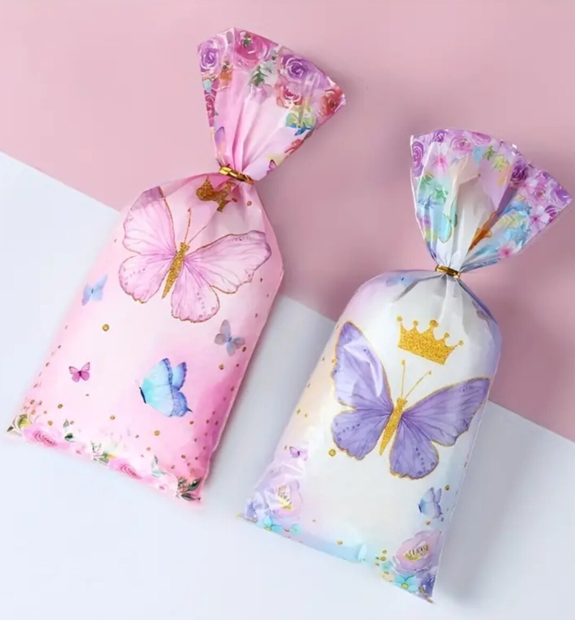 Bolsa Redonda Mariposa Rosa 125x27 - 6