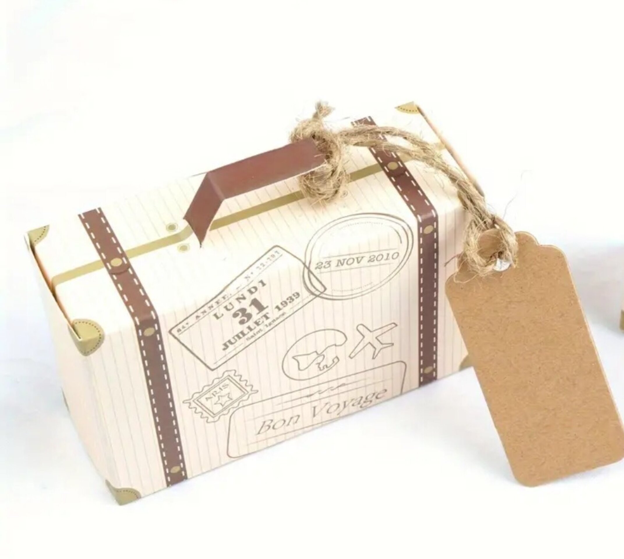 Caja Para Regalos Maleta 8x5x3 Tierra - 7