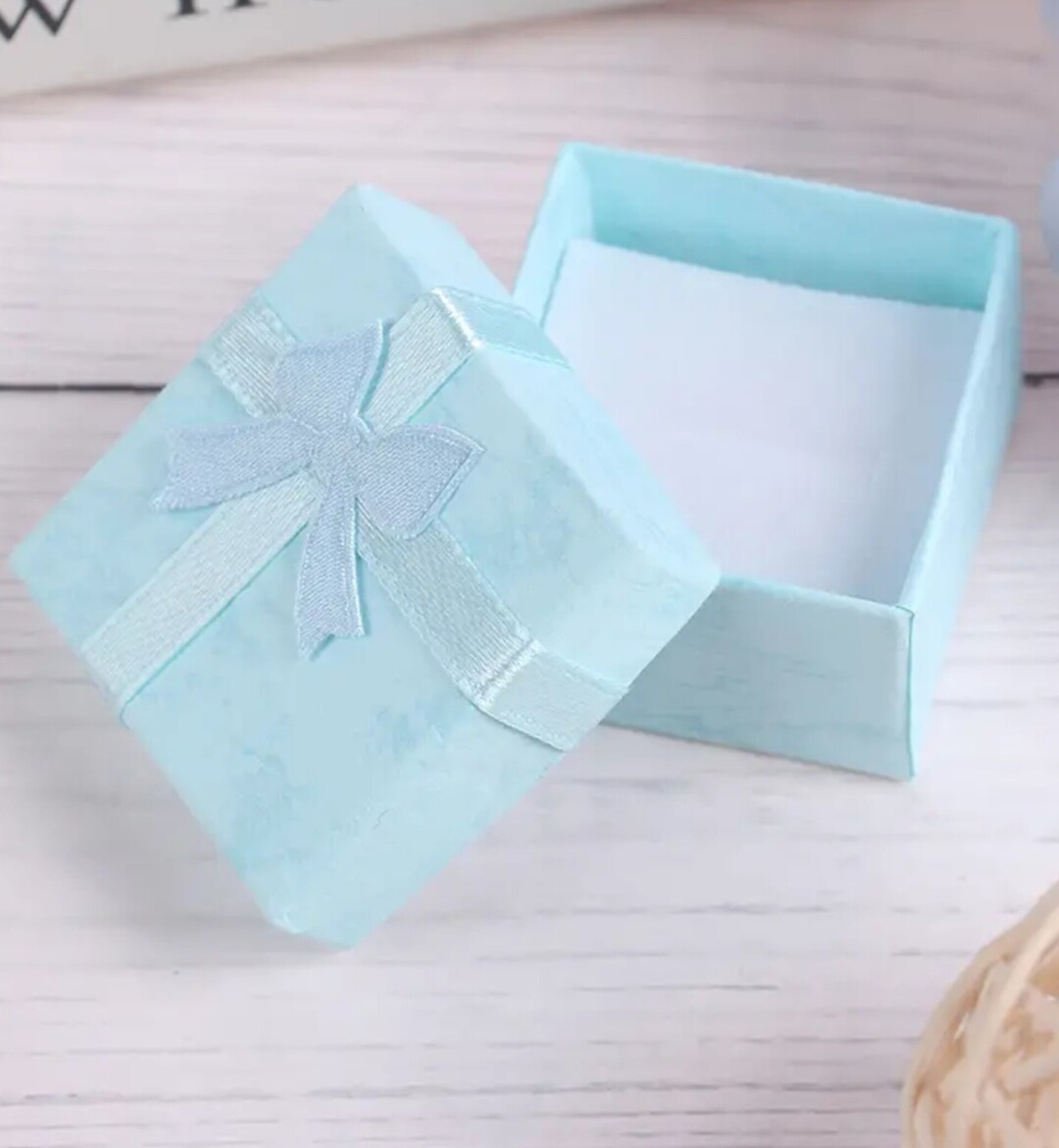 Caja Para Regalos Turquesa Lazo - 1