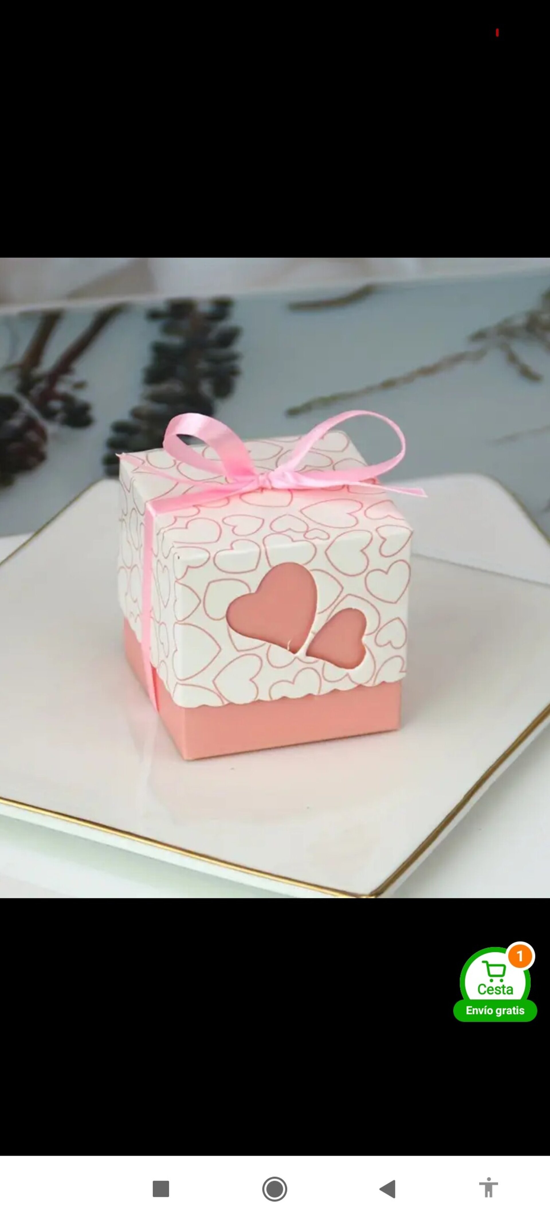 Caja Para Regalos Corazon 52x52x50 Rosa - 3