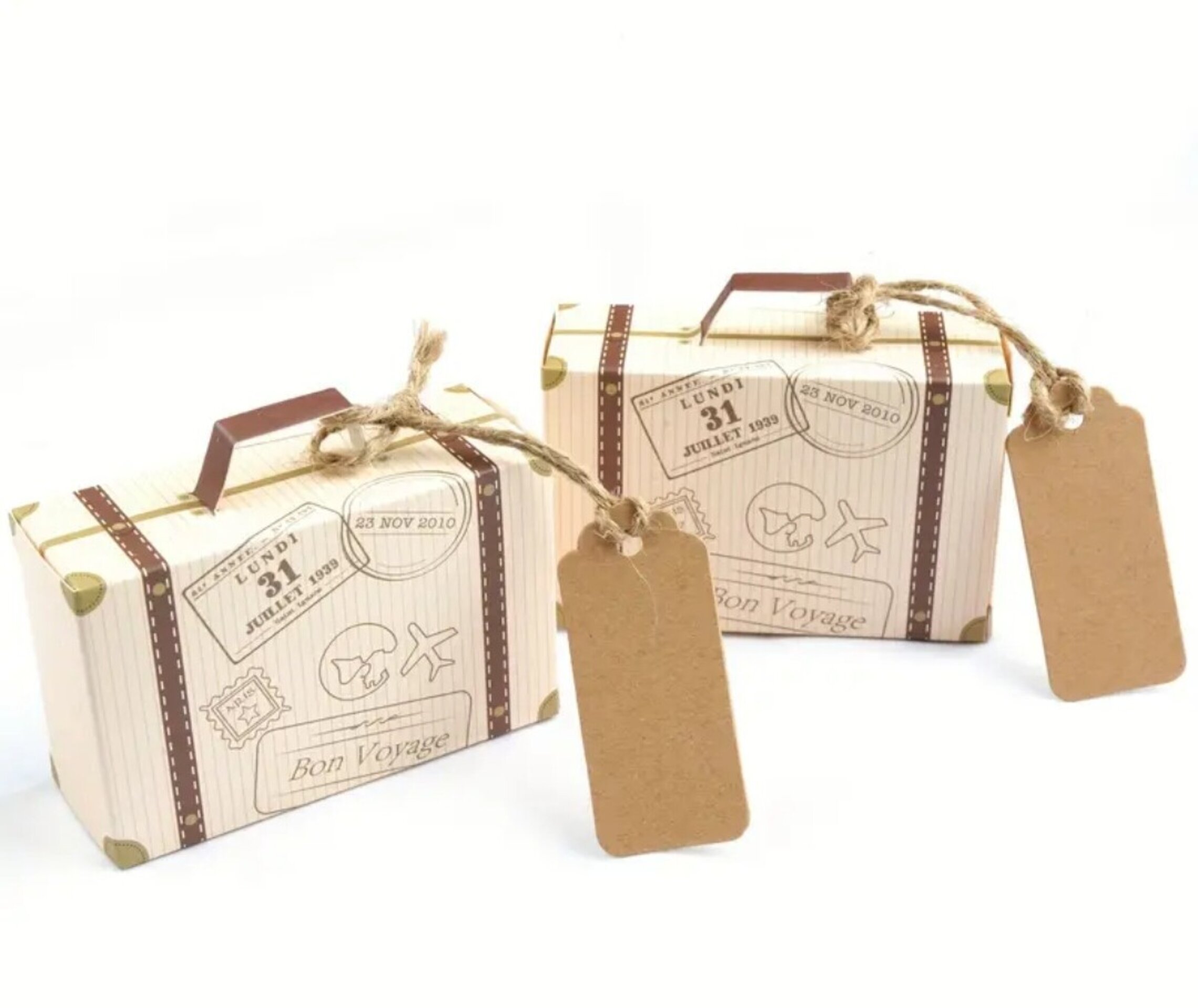 Caja Para Regalos Maleta 8x5x3 Tierra - 6