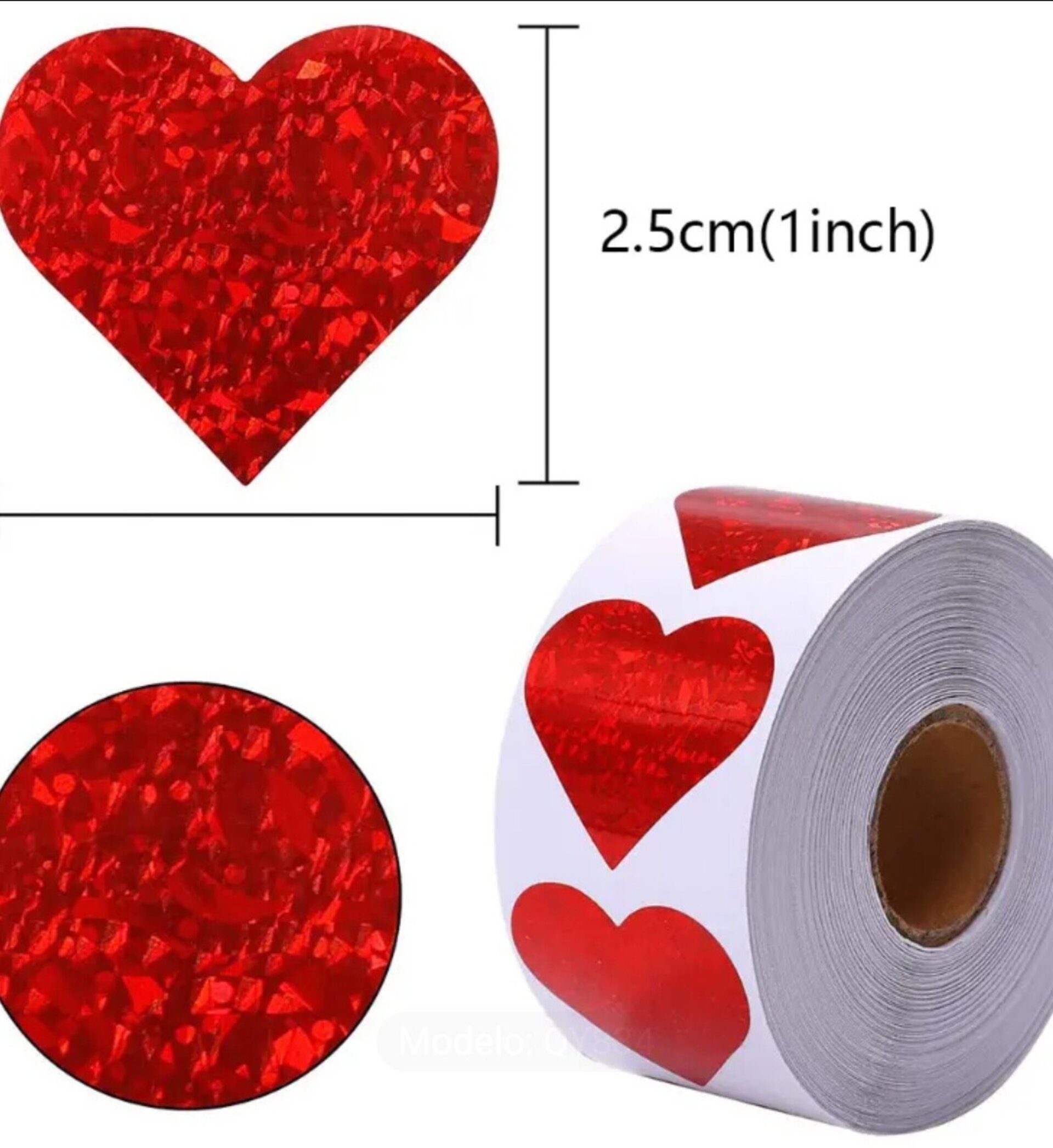 Pegatinas Premium 10 Unidades Corazon Rojizo - 1