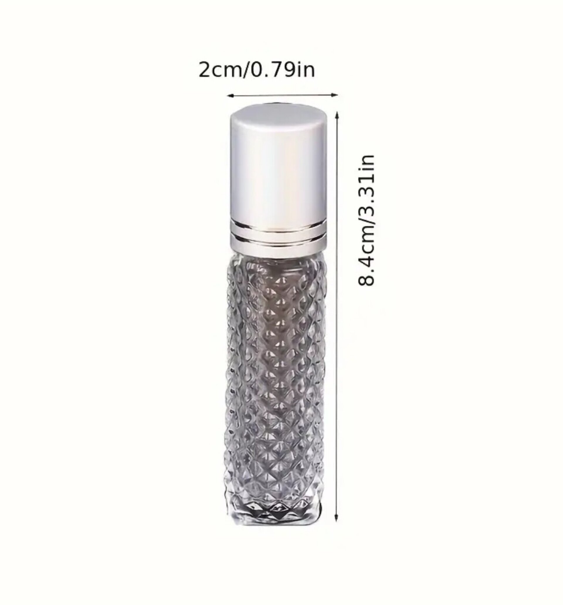 Envase Perfume 10mll Cristal clasico con bola - 2