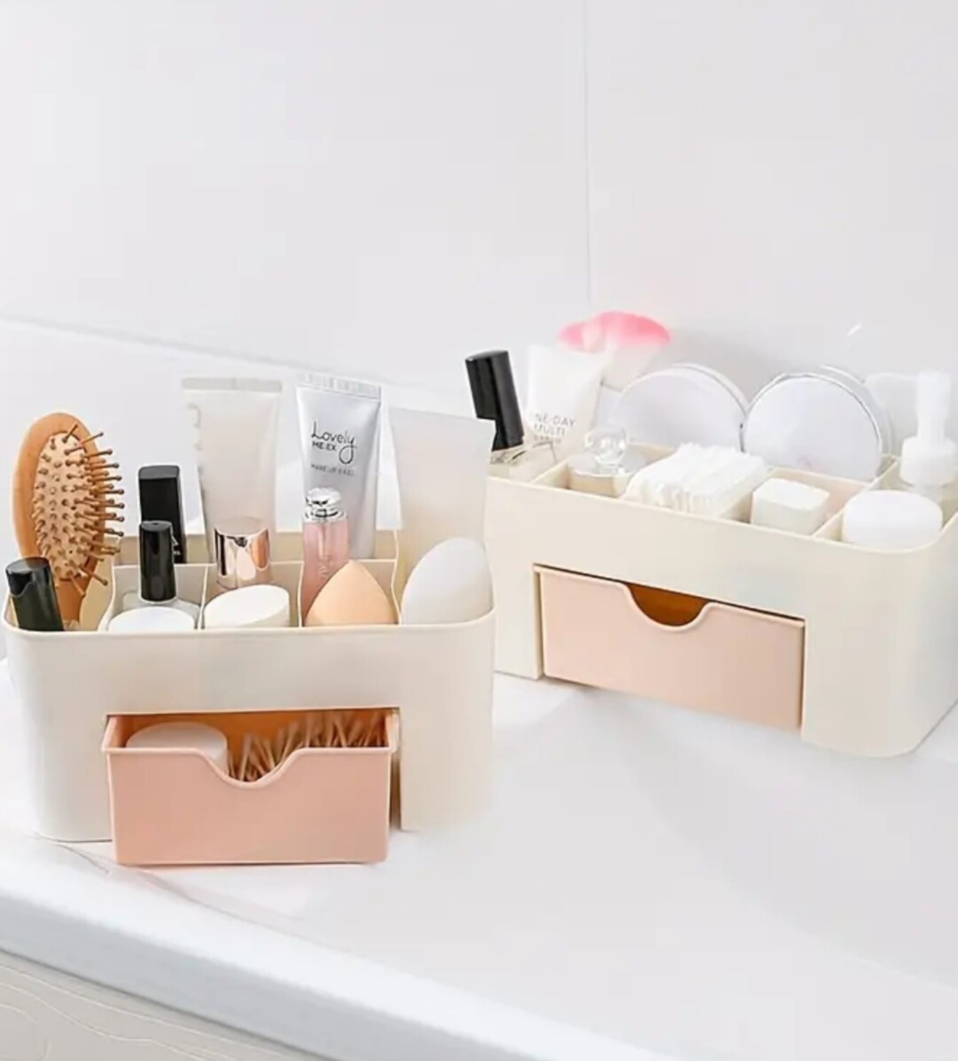 Organizador Con Cajón Rosa Claro - 2