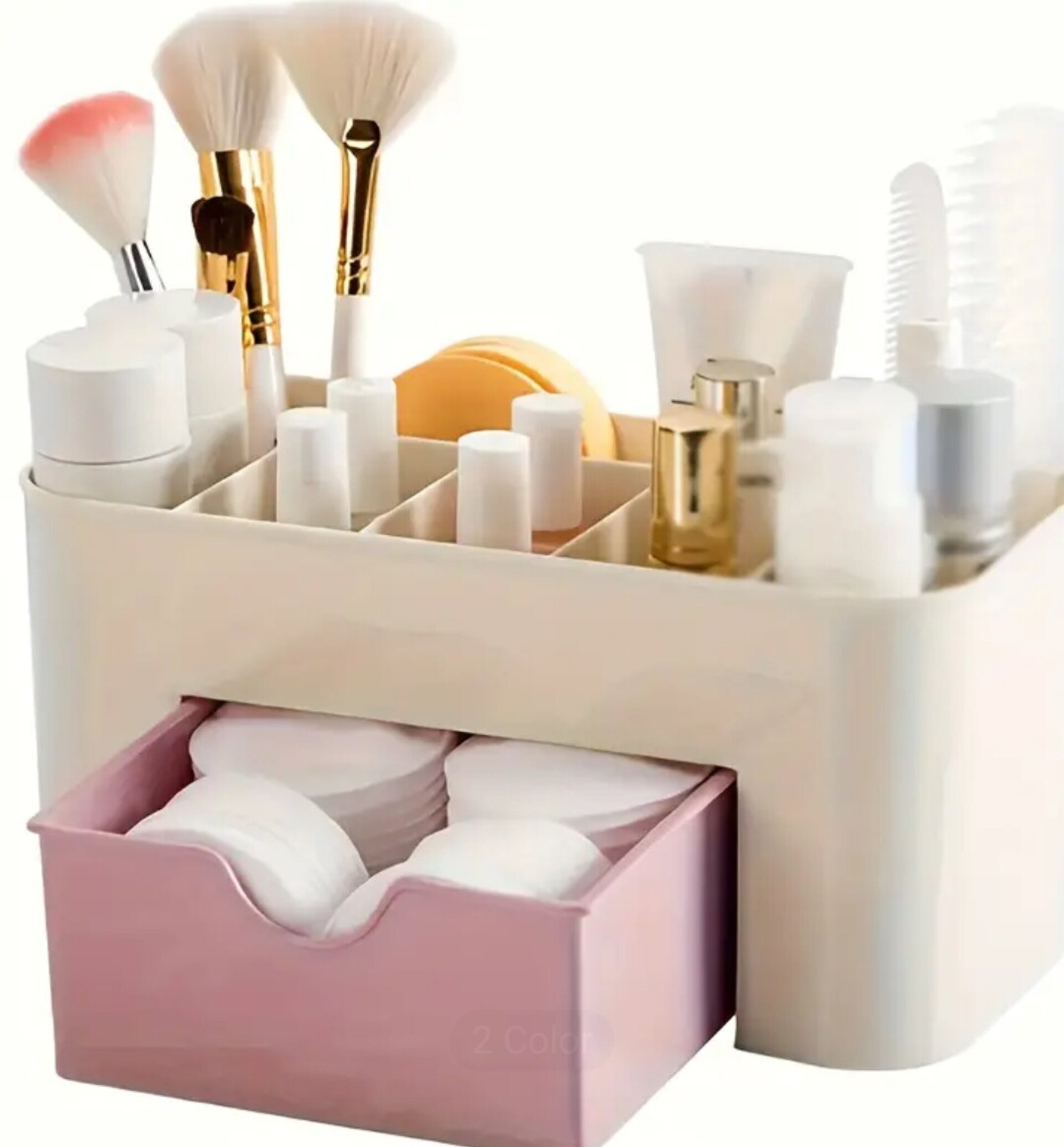 Organizador Con Cajón Rosa - 2